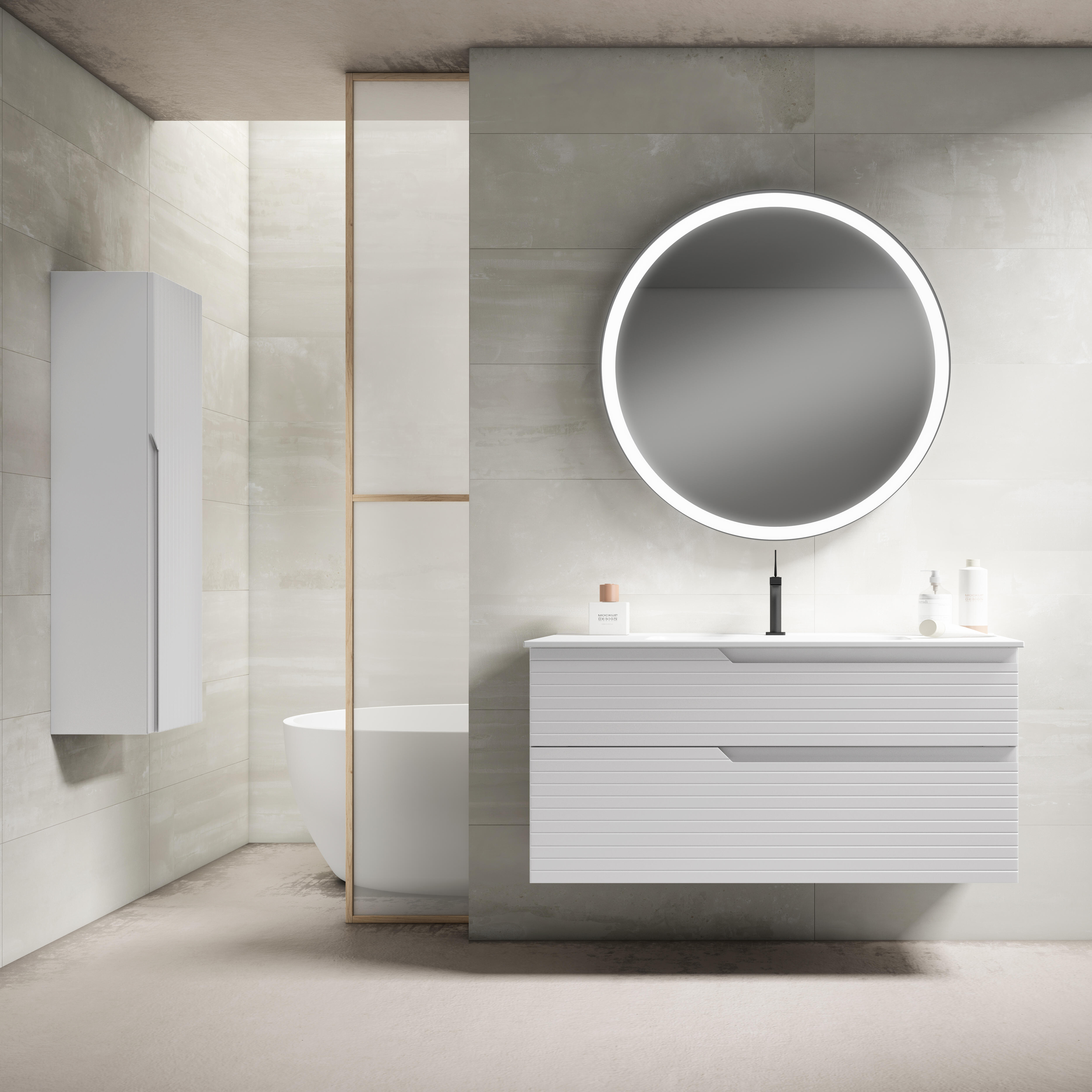 Mueble de baño iris blanco 120x45 cm (lavabo no incluido)
