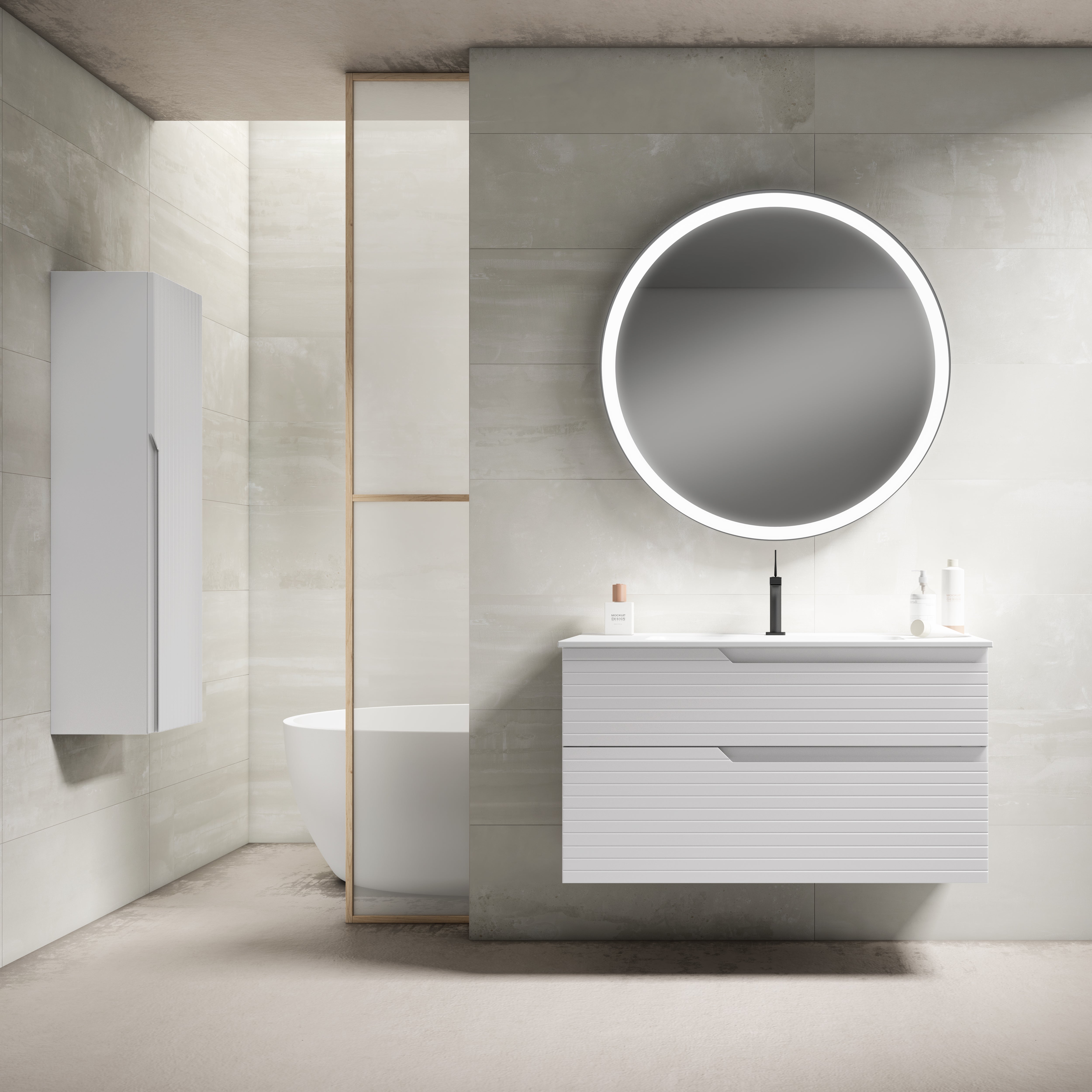 Mueble de baño iris blanco 100x45 cm (lavabo no incluido)