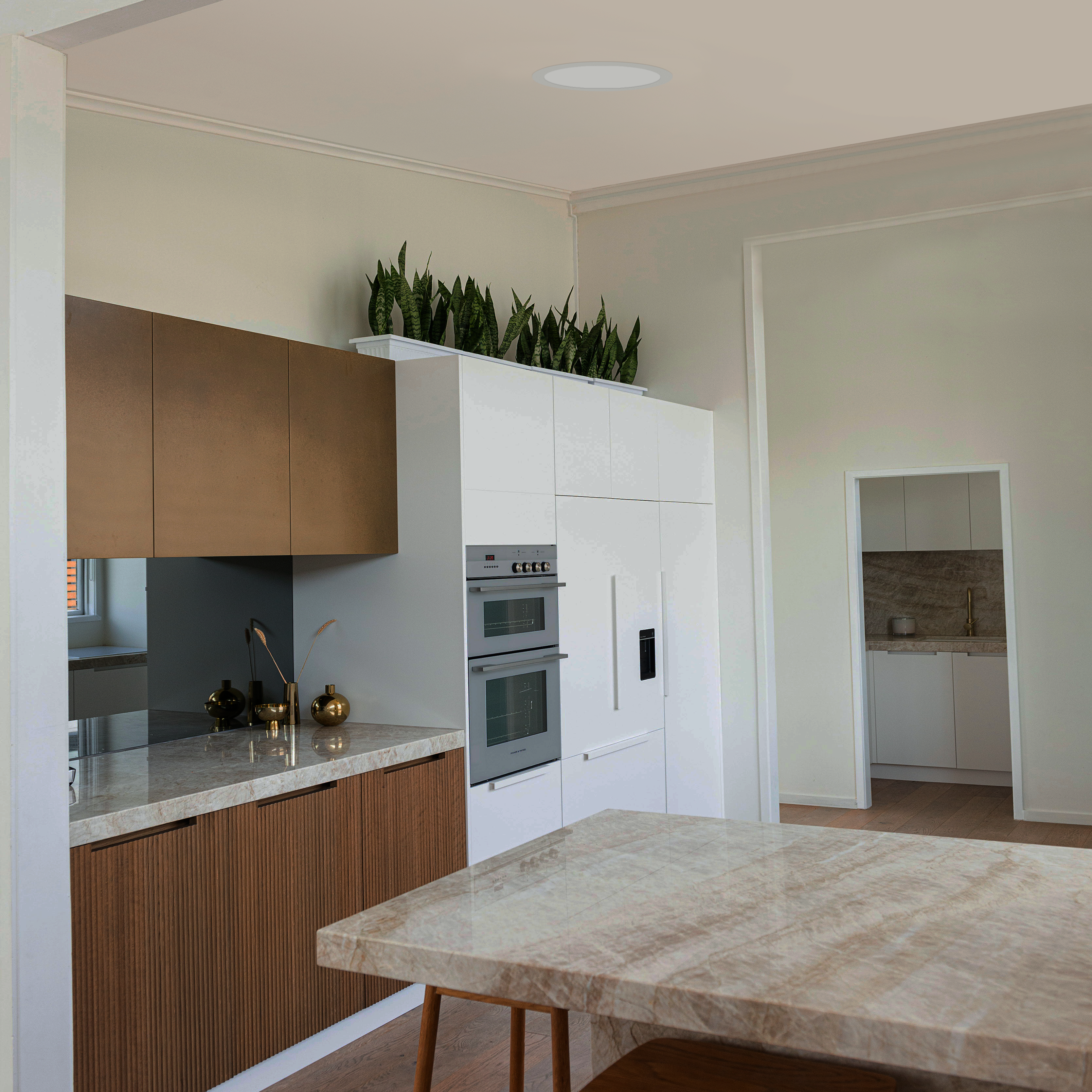 Downlight LED empotrable INSPIRE EXTRAFLAT blanco redondo ø30 cm 3700 lm luz blanco frío 6000K CRI 89-80 luz natural y fiel IP20 - Foco LED empotrado para techos - 6