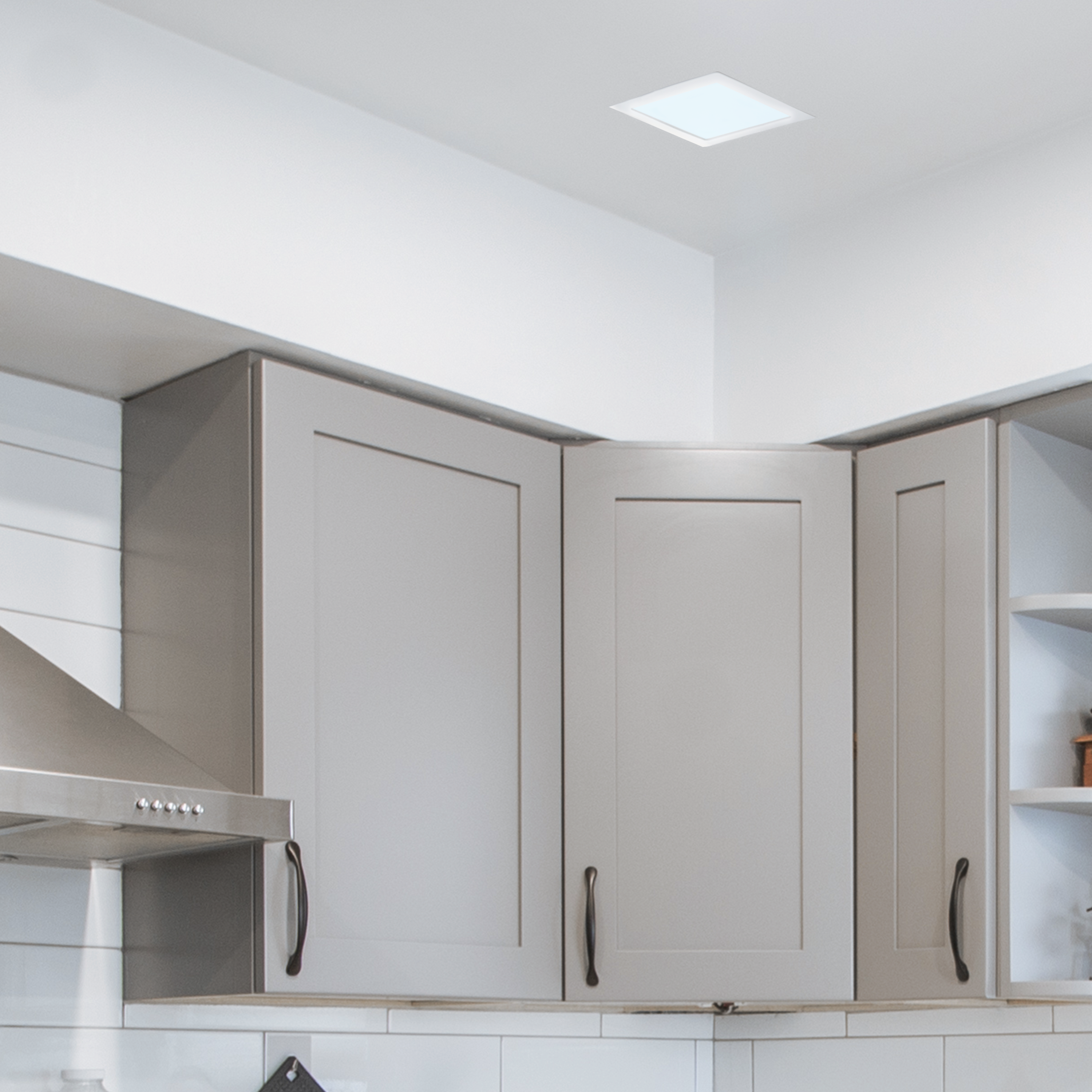 Downlight LED empotrable INSPIRE EXTRAFLAT blanco cuadrada 2500 lm 6000K IP20 - Foco LED empotrado para techos - 2