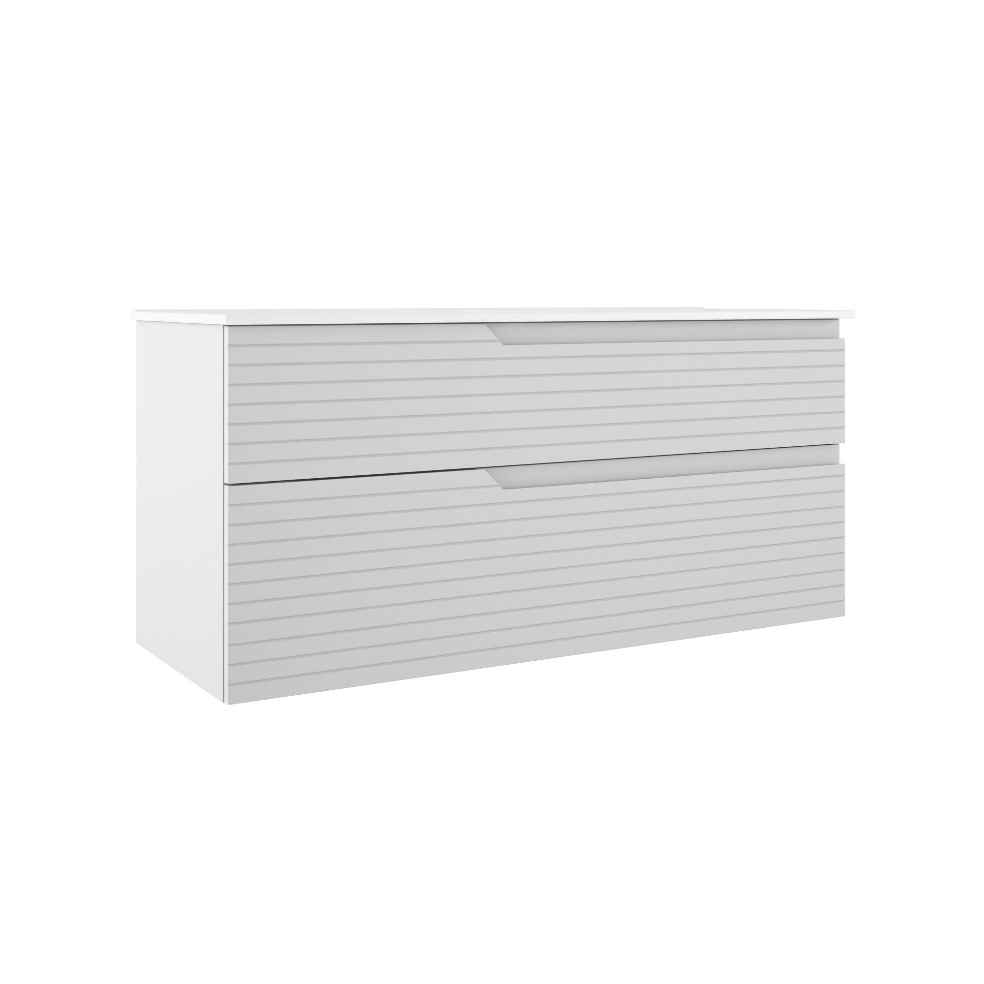 Mueble de baño con lavabo iris blanco mate 120x44.9 cm