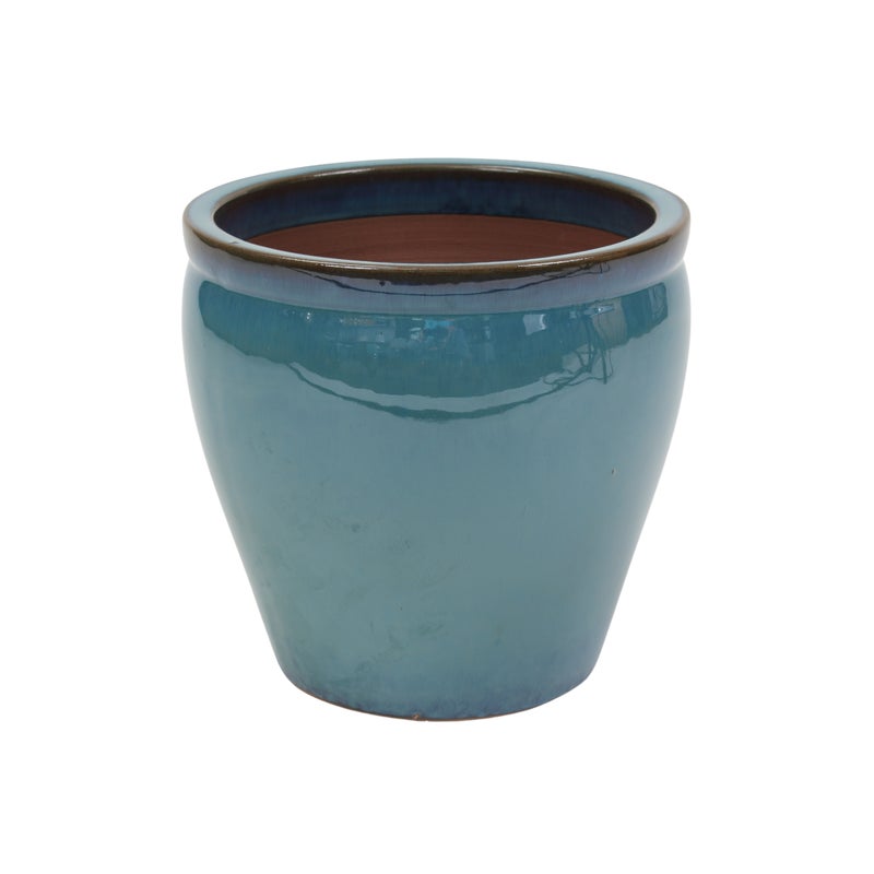 Donica szkliwiona śr.26cm mrozoodporna zielona Cermax