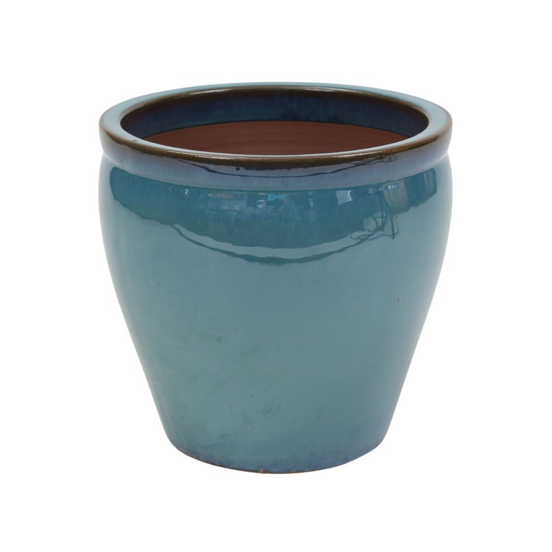 Donica szkliwiona śr.33cm mrozoodporna zielona Cermax