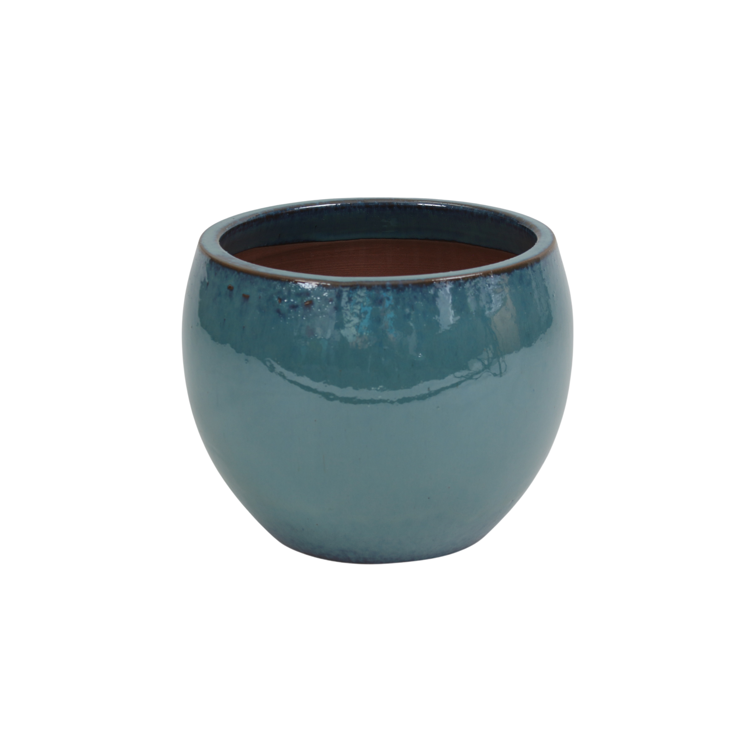 Donica szkliwiona śr.29cm mrozoodporna niebiesko-zielona Cermax