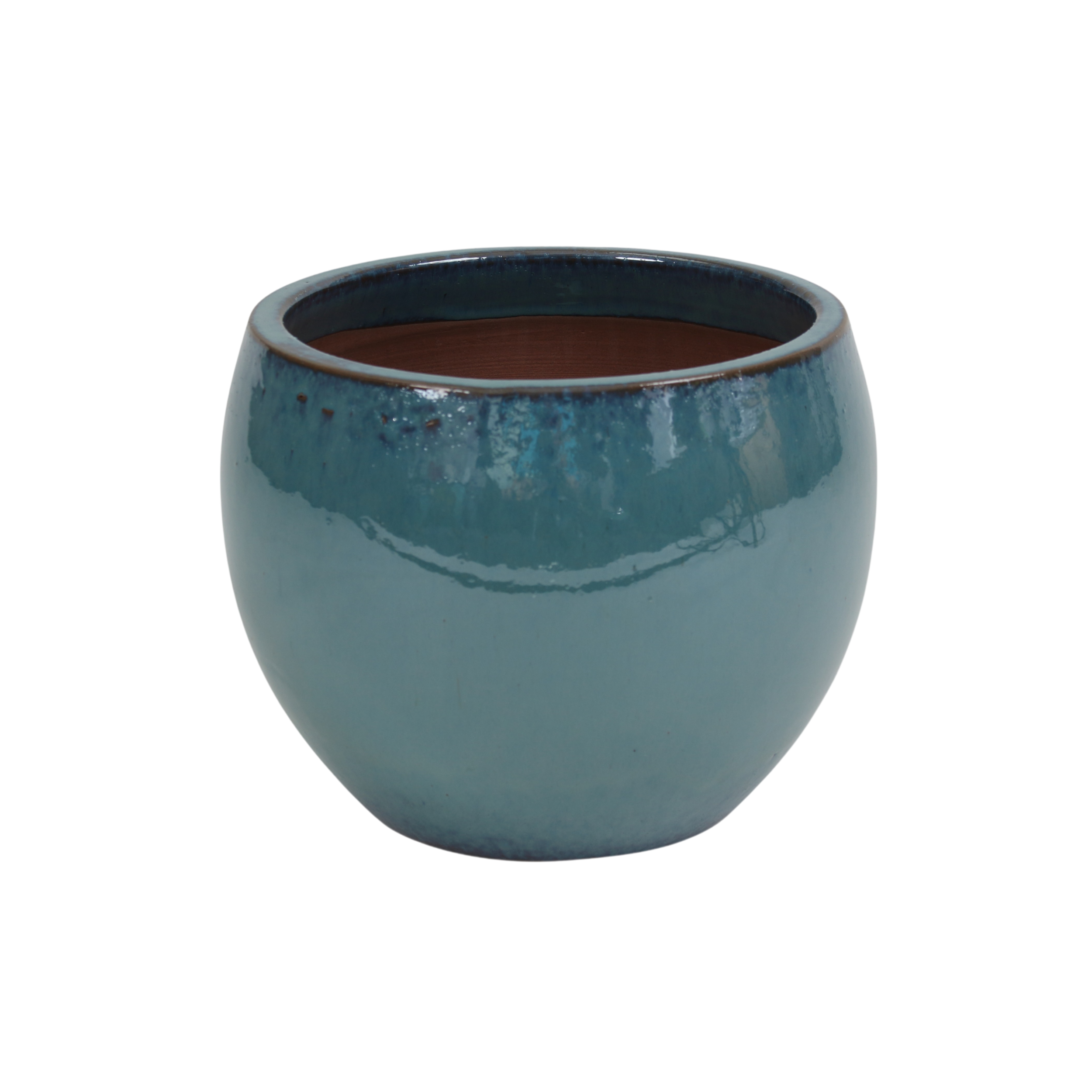 Donica szkliwiona śr.38cm mrozoodporna niebiesko-zielona Cermax