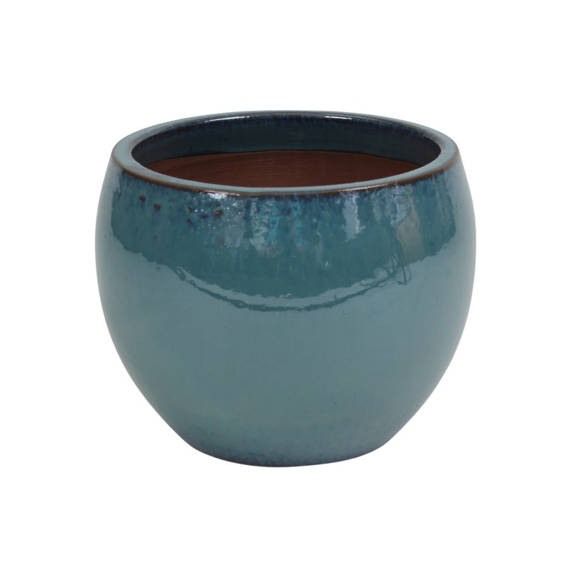 Donica szkliwiona śr.48cm mrozoodporna zielona Cermax