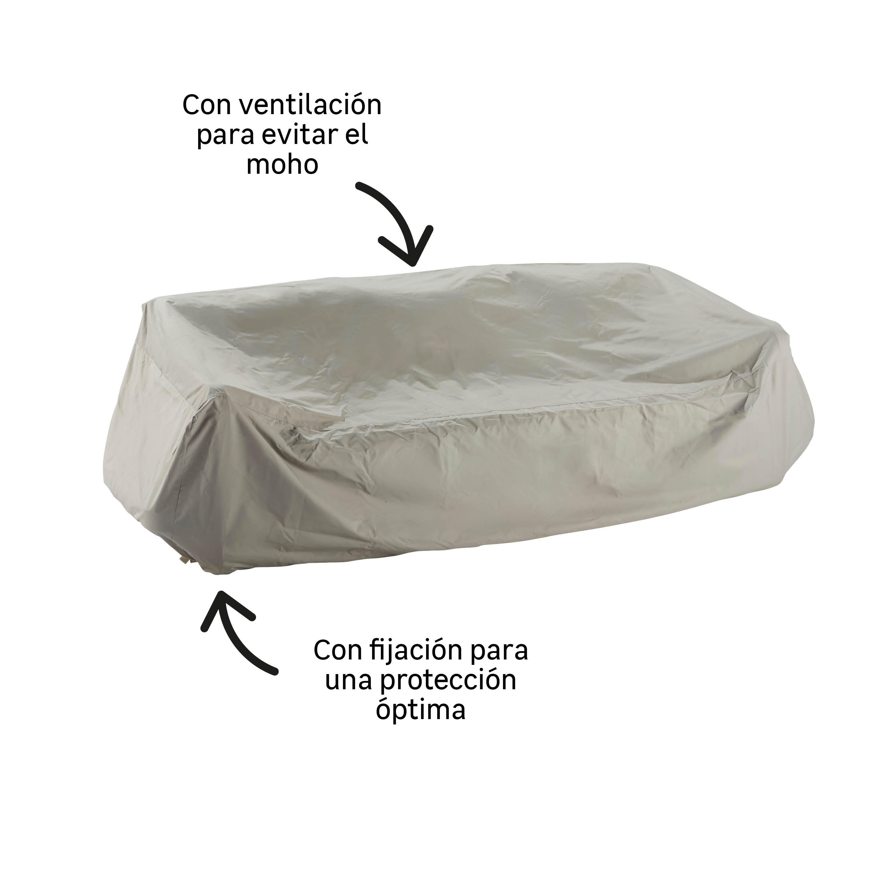 Funda protectora para sofá naterial prisma de 242 x 86 x 60 cm