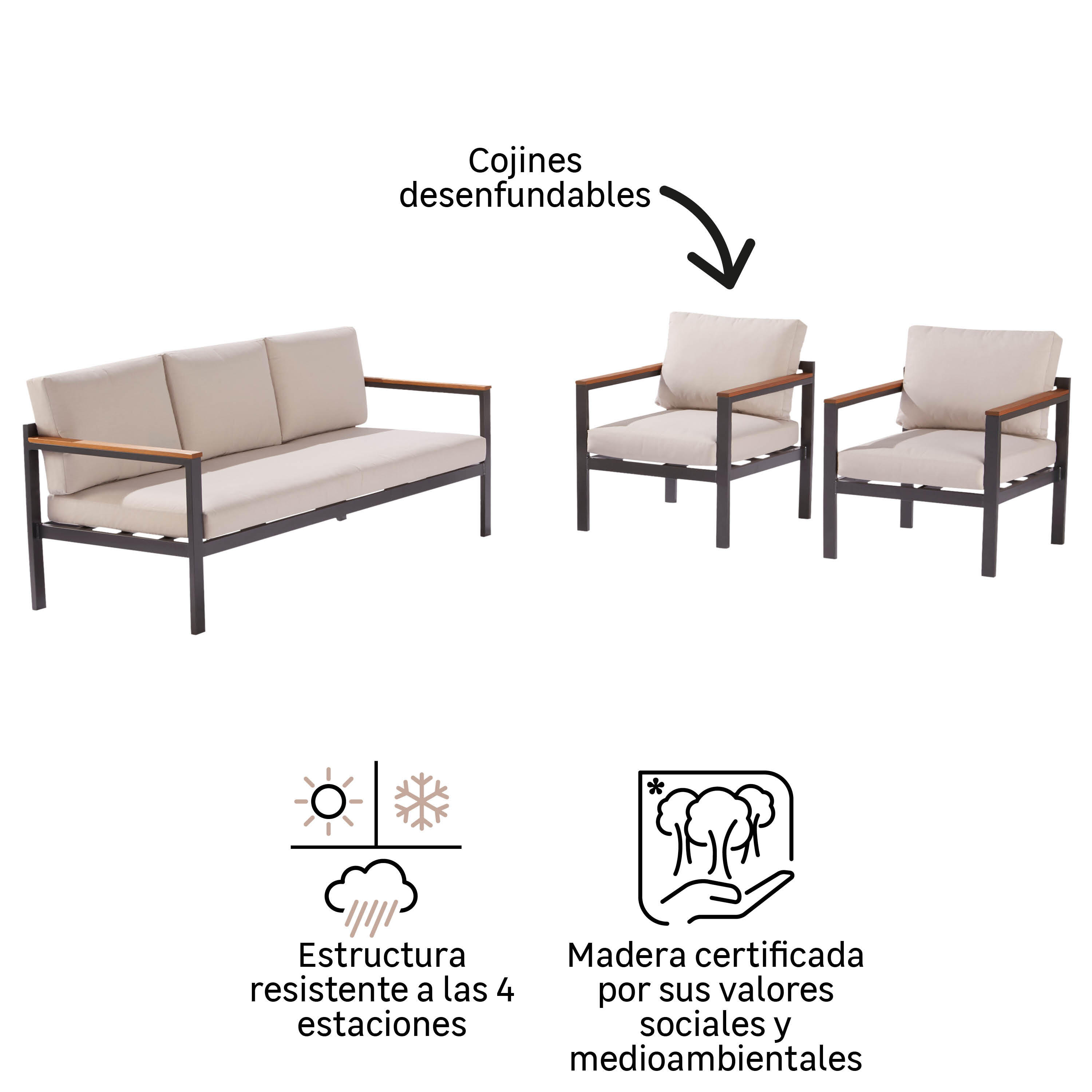 SET PORCHE S3 ORIS II ALU GRIS COJ BEIGE - 2