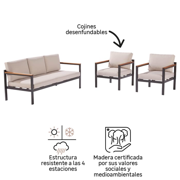 SET PORCHE S3 ORIS II ALU GRIS COJ BEIGE