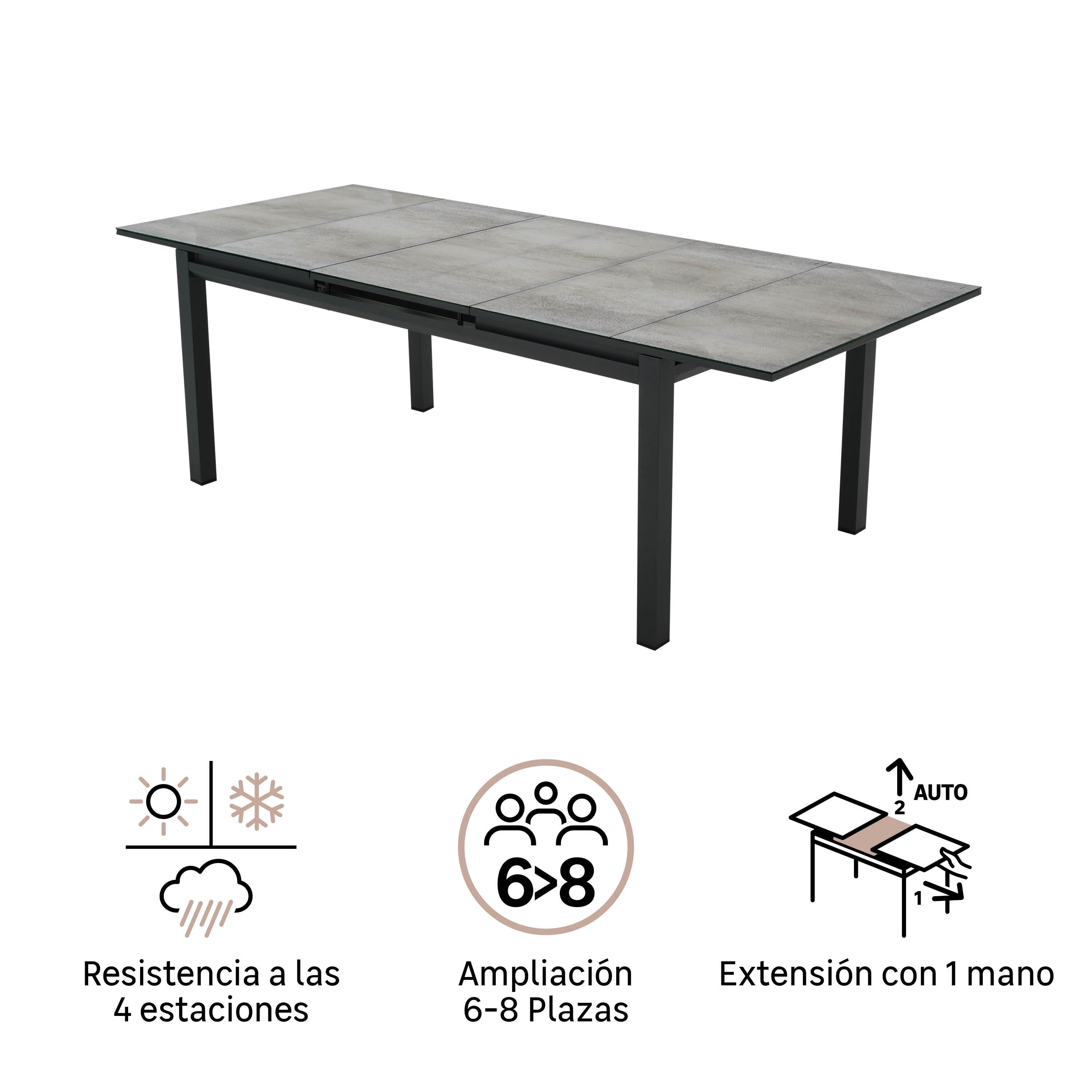 MESA ODYSSEA PRE EXT 180/240X100X75CMANT - 2