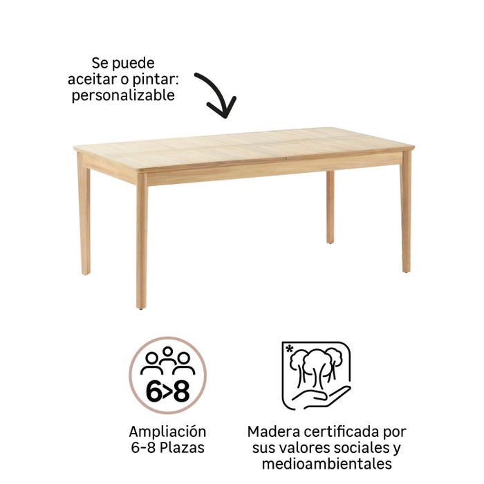 MESA MAD NAT ATLAS EXT 180/241.8X90X75CM