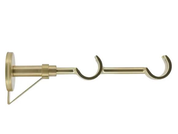 Soporte doble extensible abierto 11.5-21.5 y 15-25 cm oro mate 28 mm