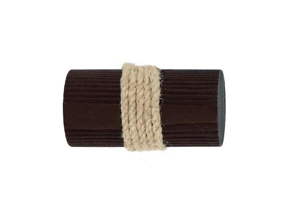 1 Terminal para barra de cortina Cilindro Bohème MOBOIS madera noguera para barra diámetro 28 mm - 2