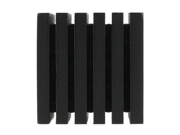 Terminal para barras de cortina cubo negro mate 28 mm