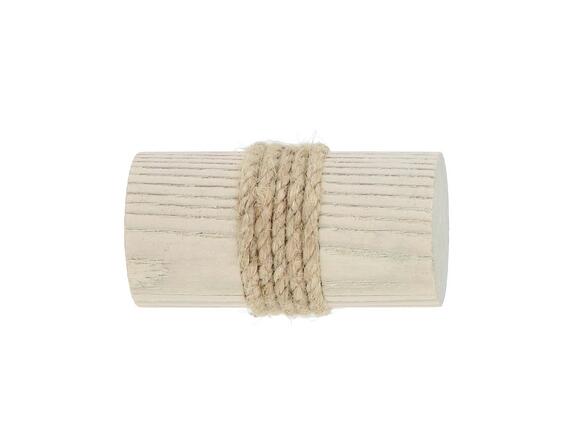 1 Terminal para barra de cortina Cilindro Bohème MOBOIS madera blanchi para barra diámetro 28 mm - 2