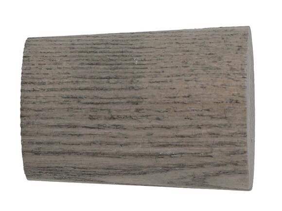 2 terminales para barras de cortina cilindro fresno gris flotado 28 mm