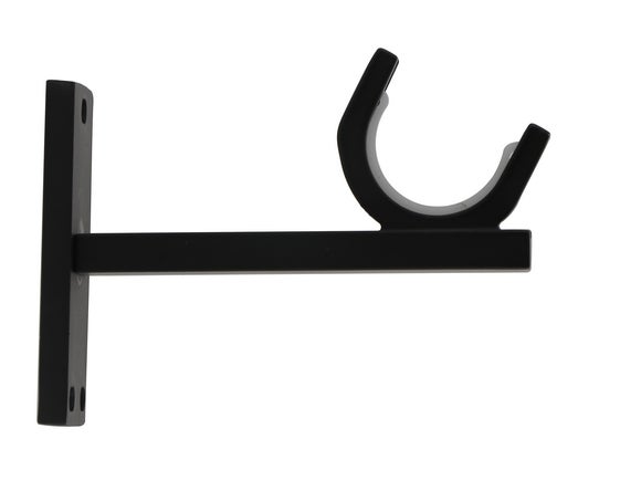 Soporte 8 cm easy fix metal negro mate d28 mm