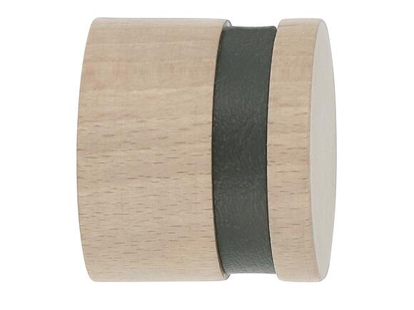 2 terminales para barra de cortina tapón industrial mobois madera roble claro para barra diámetro 28 mm