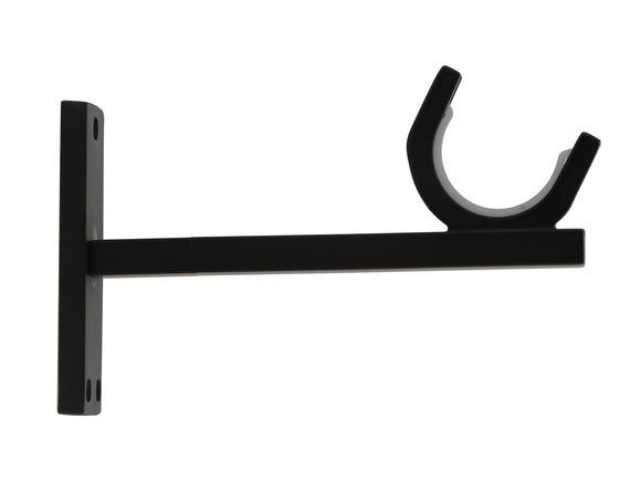 Soporte 12 cm easy fix metal negro mate d28 mm
