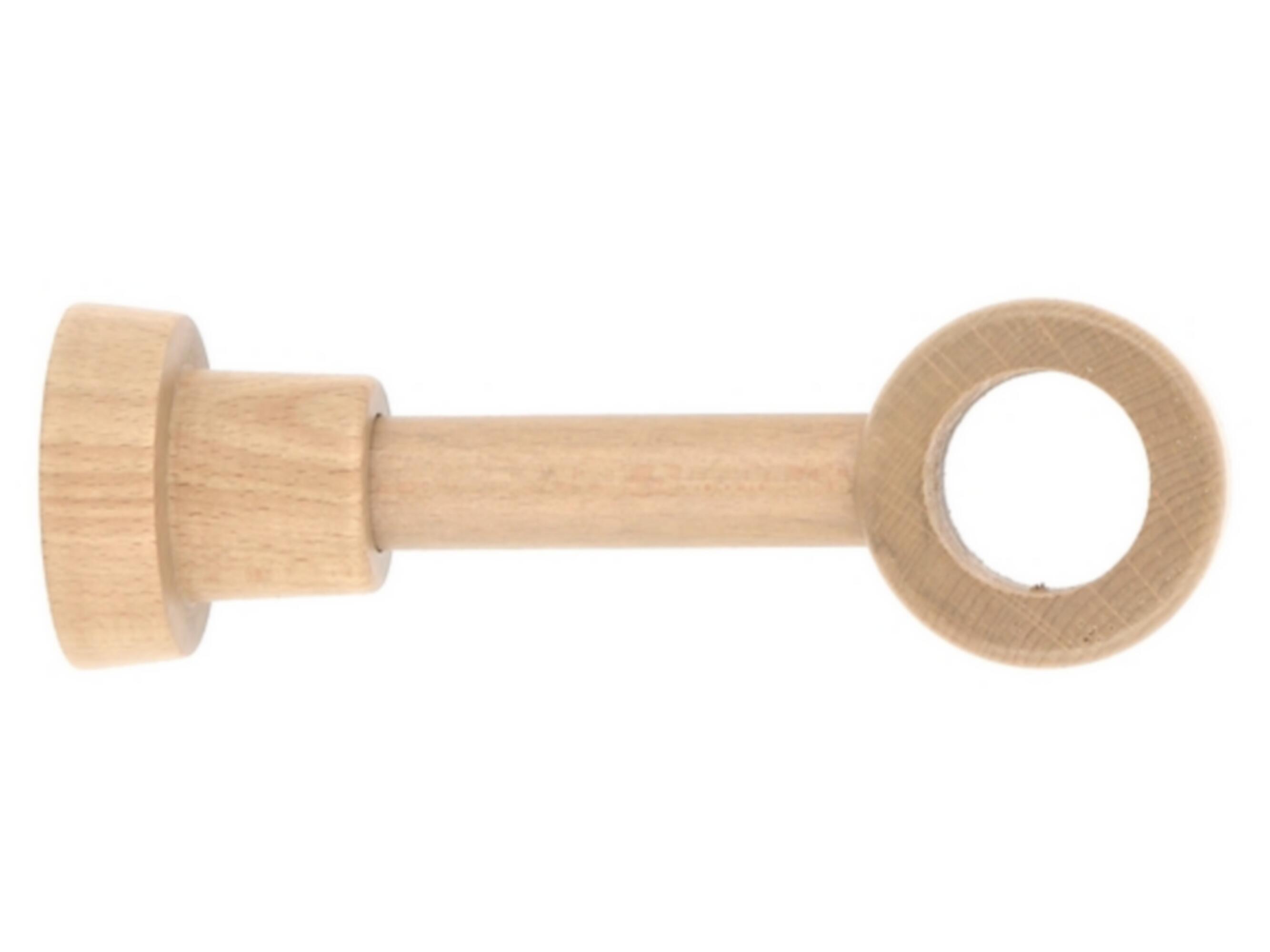 1 Soporte a pared para barra diámetro 28 mm INSPIRE madera roble natural extensible 8.5-13 cm - 2