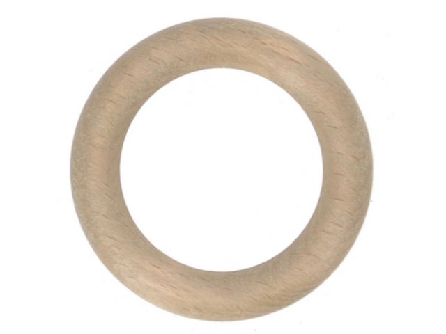 10 Anillas para barra de cortina diámetro 28 mm redondas madera INSPIRE roble claro mate pintado