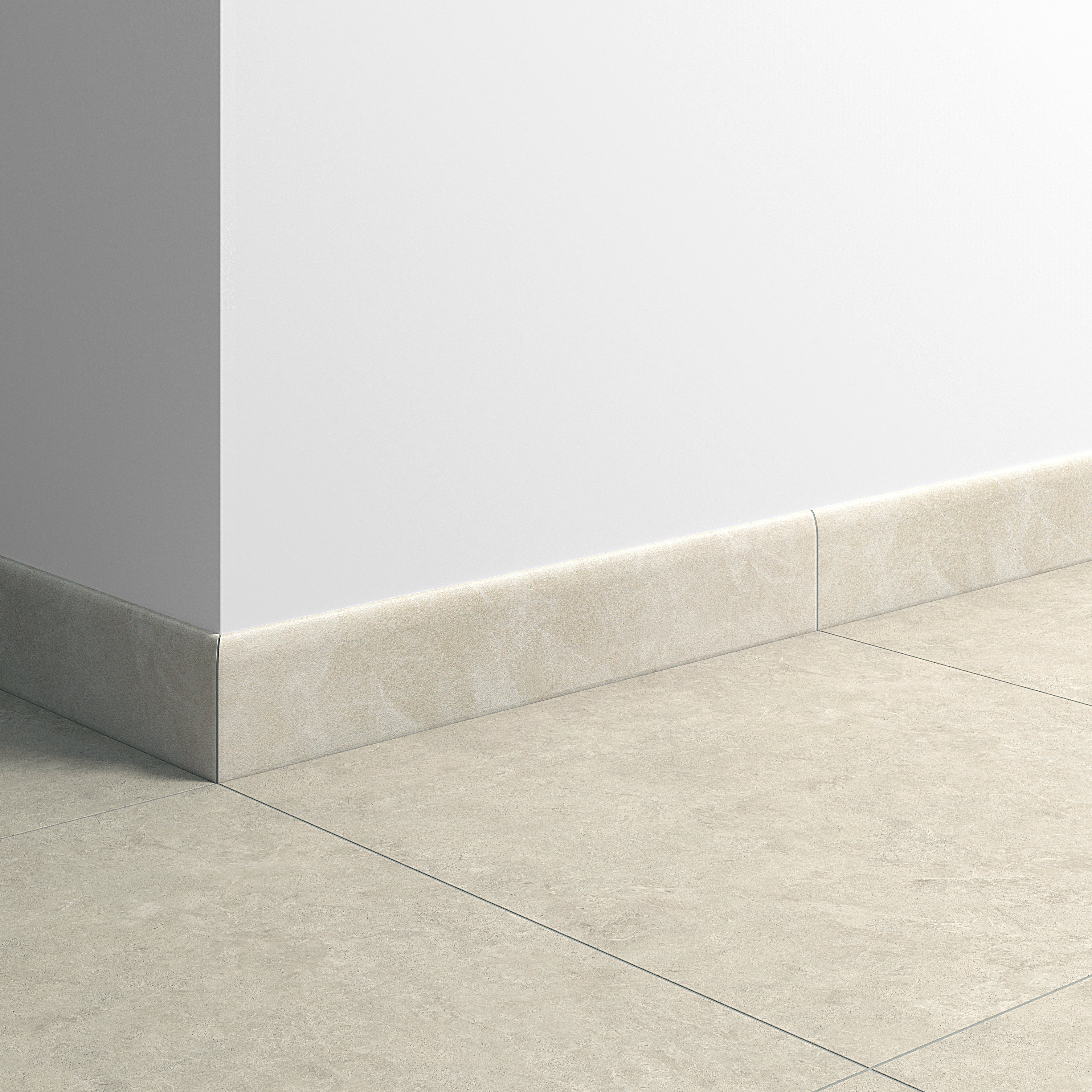 Lot de 3 plinthes carrelage Pierre beige n°22, Ht.  x L. 45 cm, Ep.8 mm - 2