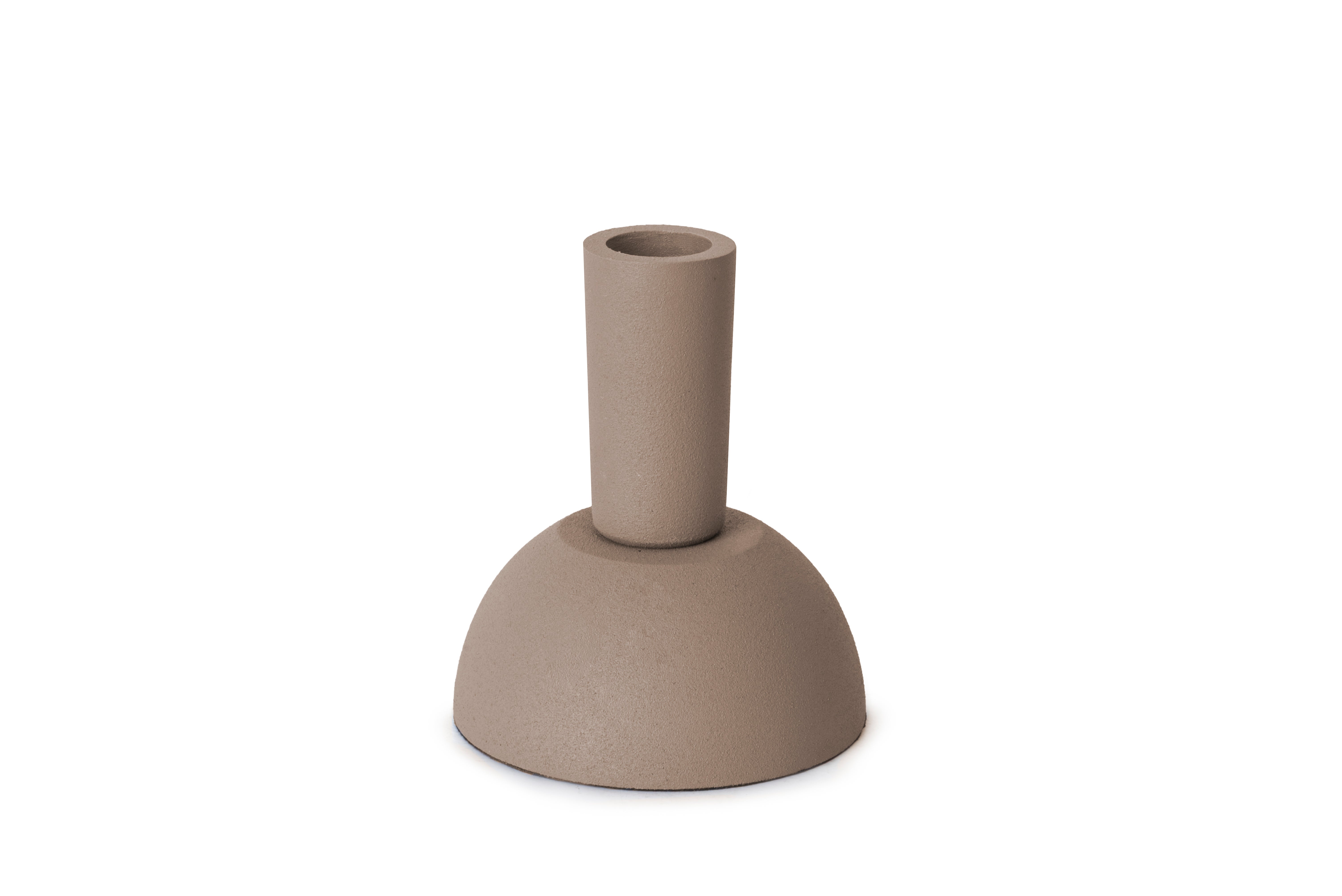 Porta vela decorativo metal cilindro topo 9x11 cm