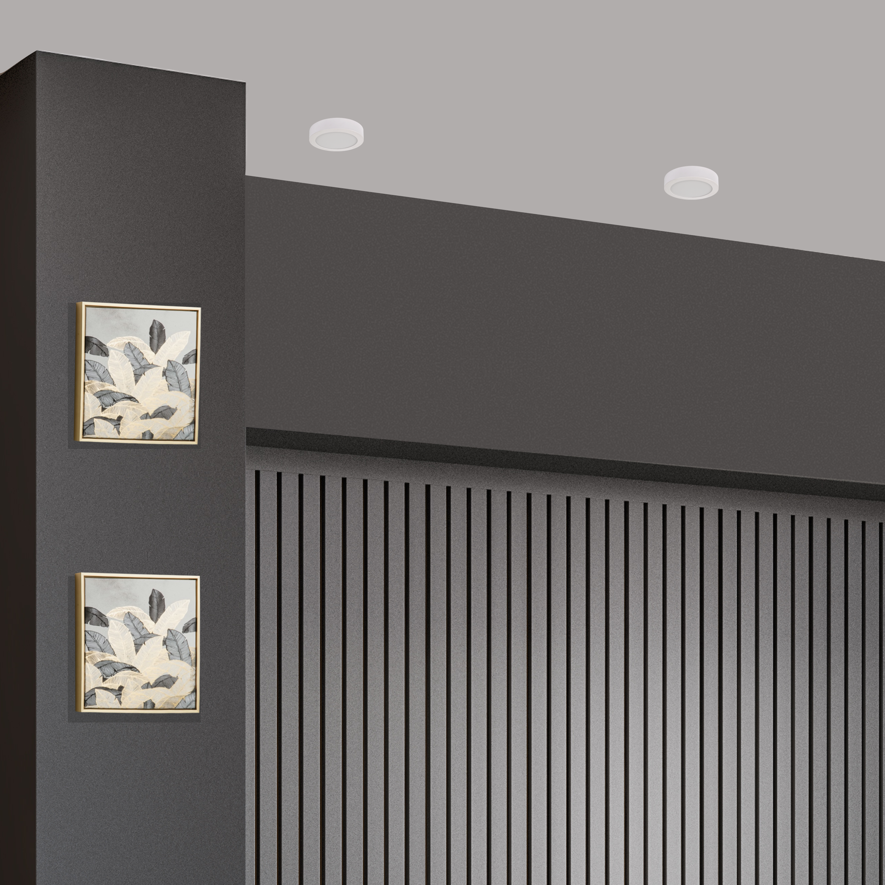 Downlight LED de superficie INSPIRE PP blanco redondo ø17 cm 1200 lm W luz blanco frío 6000K CRI 89-80 luz natural y fiel IP20 - Foco LED de superficie para techos - 5