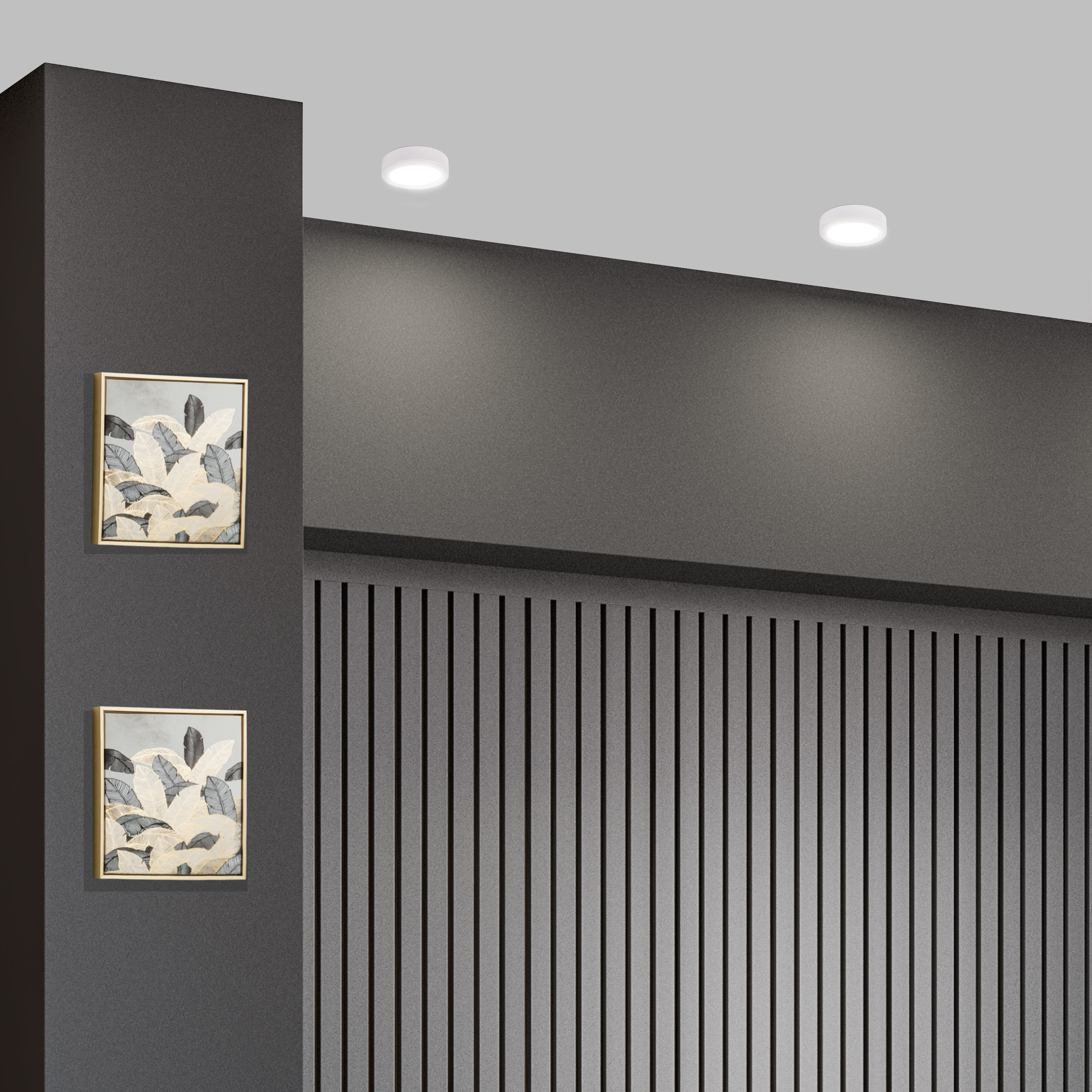 Downlight LED de superficie INSPIRE PP blanco redondo ø17 cm 1700 lm 12 W 4000K CRI 89-80 luz natural y fiel IP20 - Foco LED de superficie para techos - 6