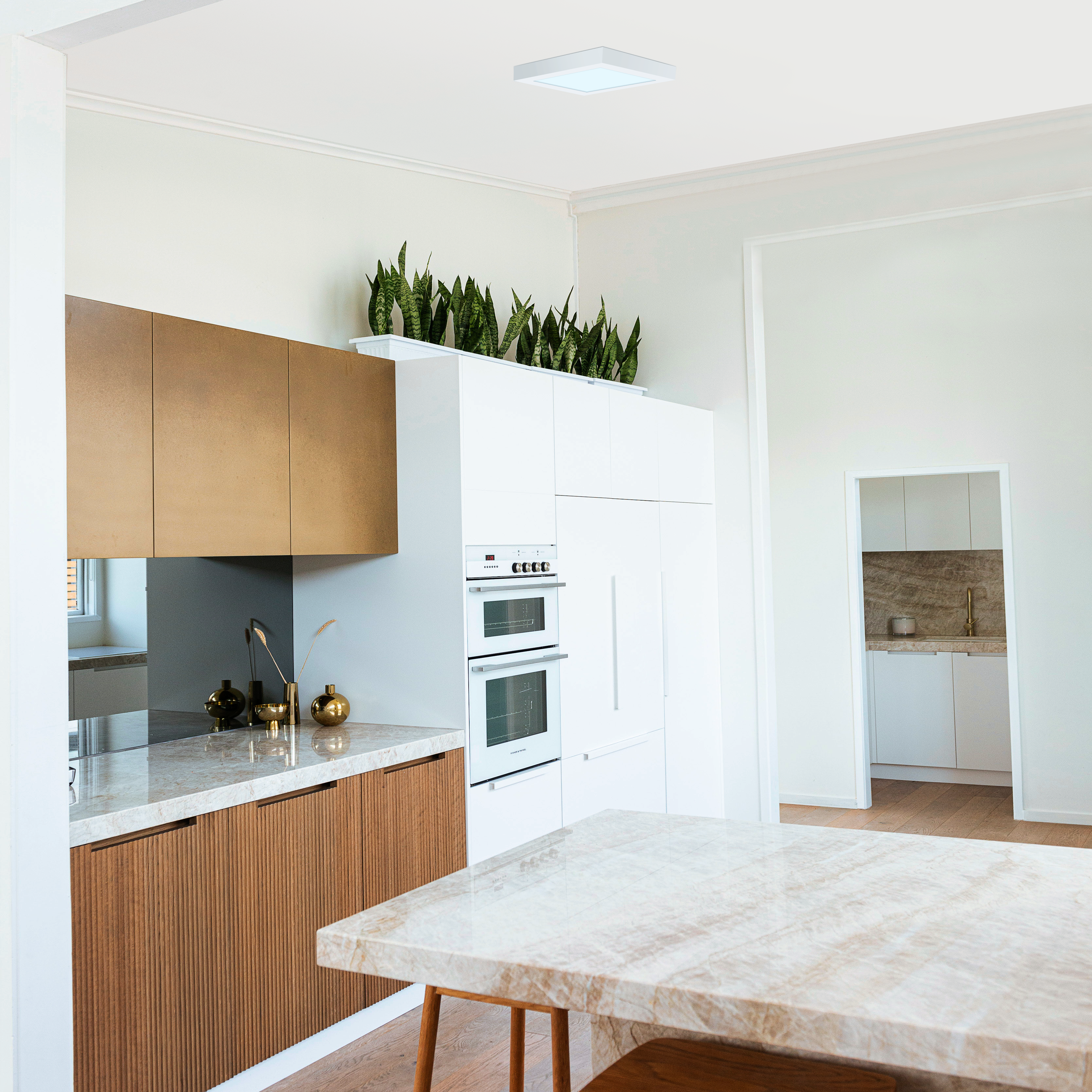 Downlight LED de superficie INSPIRE PP blanco cuadrado 2000 lm  luz blanco frío 6000K CRI 89-80 luz natural y fiel IP20 - Foco LED de superficie para techos - 4