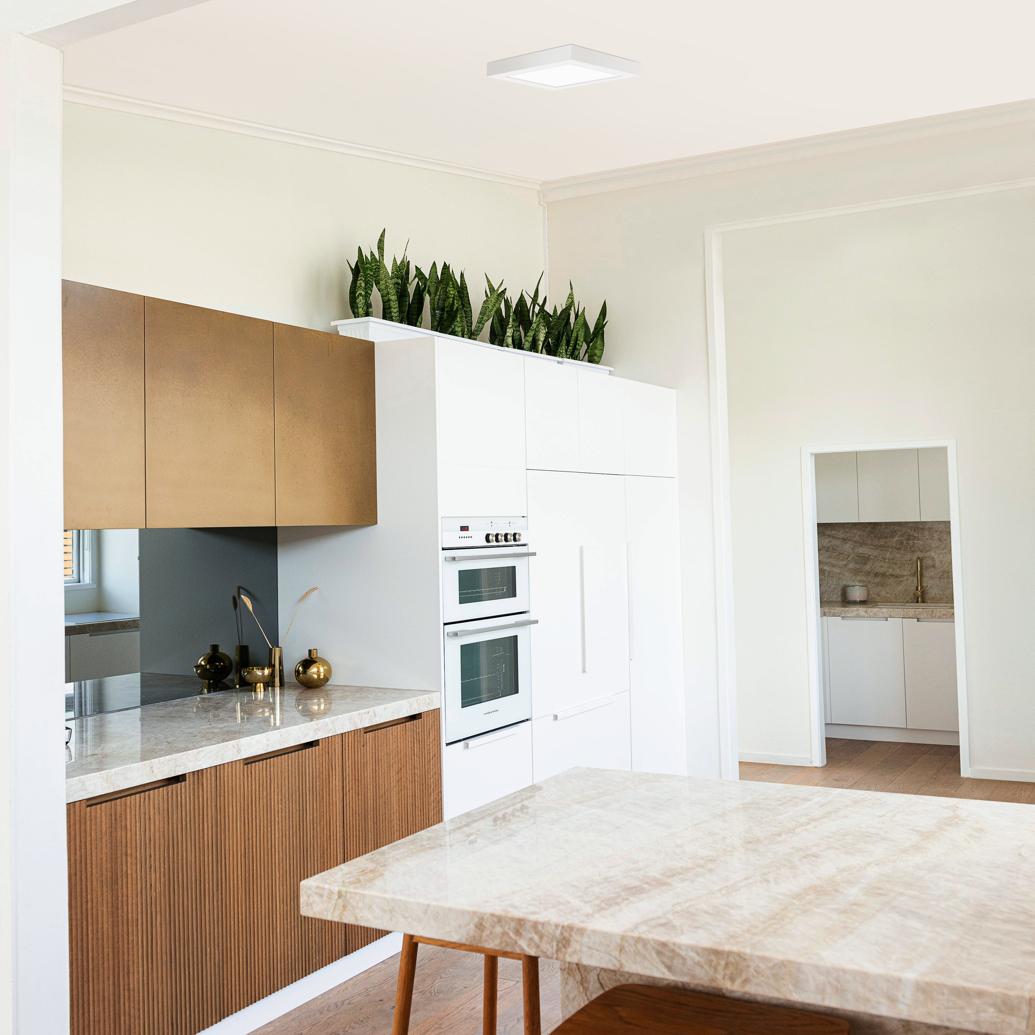 Downlight LED de superficie INSPIRE PP blanco cuadrado 3700 lm  4000K CRI 89-80 luz natural y fiel IP20 - Foco LED de superficie para techos - 4