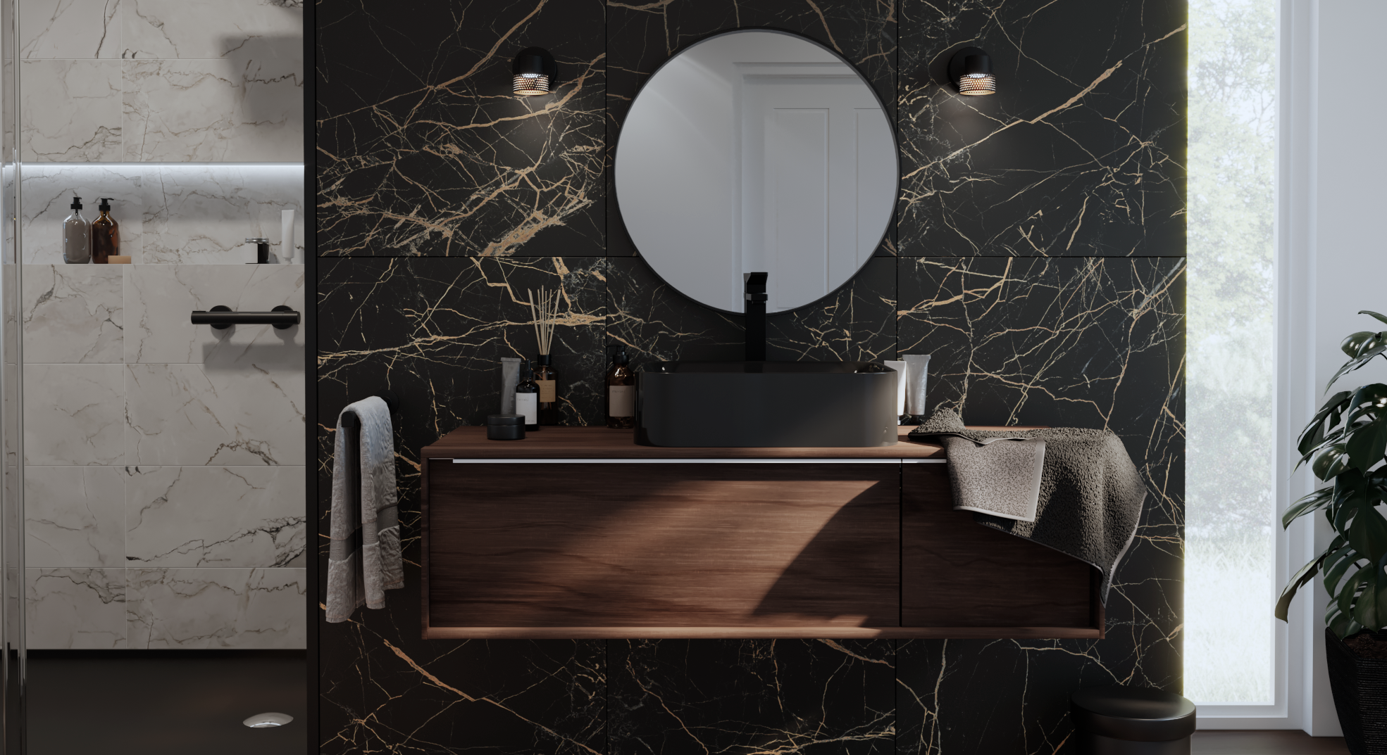 Piastrella da pavimento e rivestimento interno in gres porcellanato 20 x 120 cm rettificato smaltato marrone noce opaco Blush Walnut R9 traffico medio forte (pei 3/5) Sp. 9 mm 1.2 mq - 4