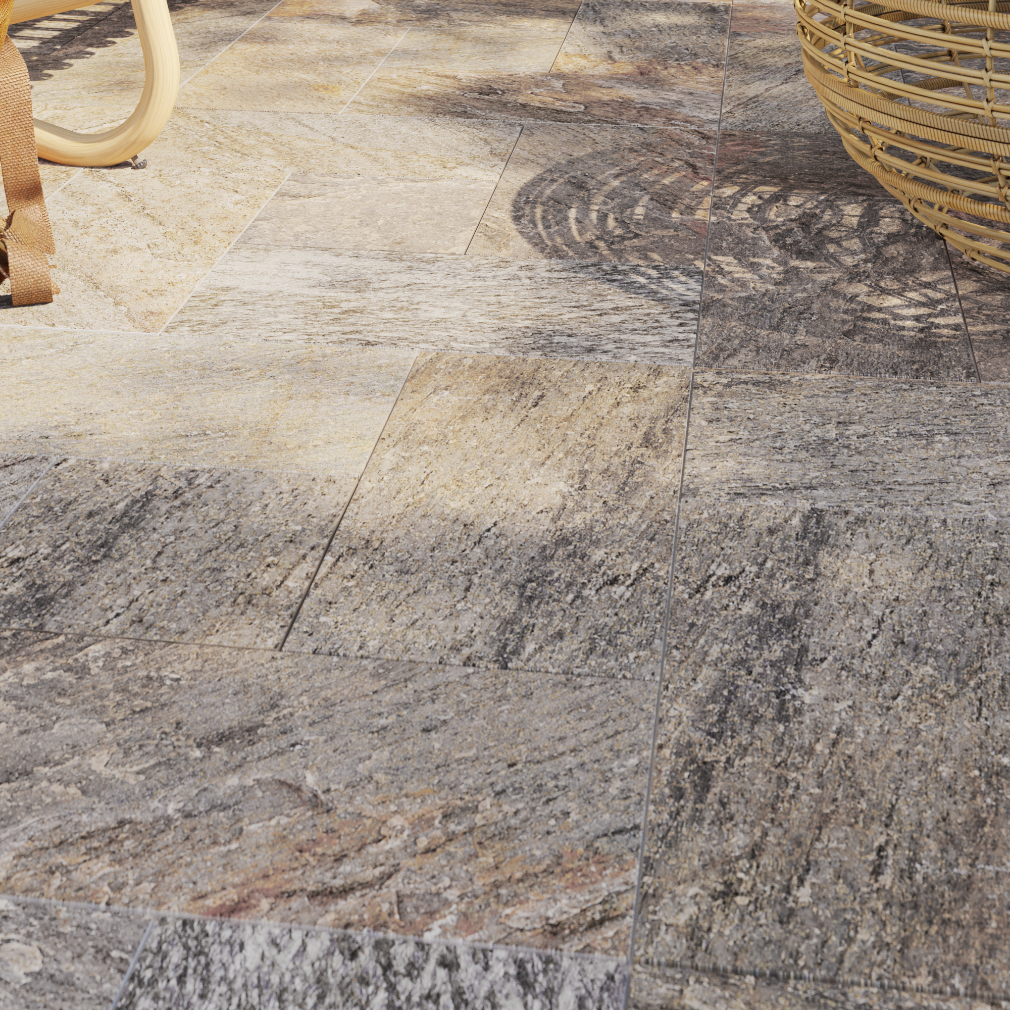 Piastrella da pavimento e rivestimento interno ed esterno in gres porcellanato 20 x 40 cm non rettificato smaltato beige opaco Myrtos R11 traffico intenso (pei 4/5) Sp. 8.2 mm 1.46 mq - 2