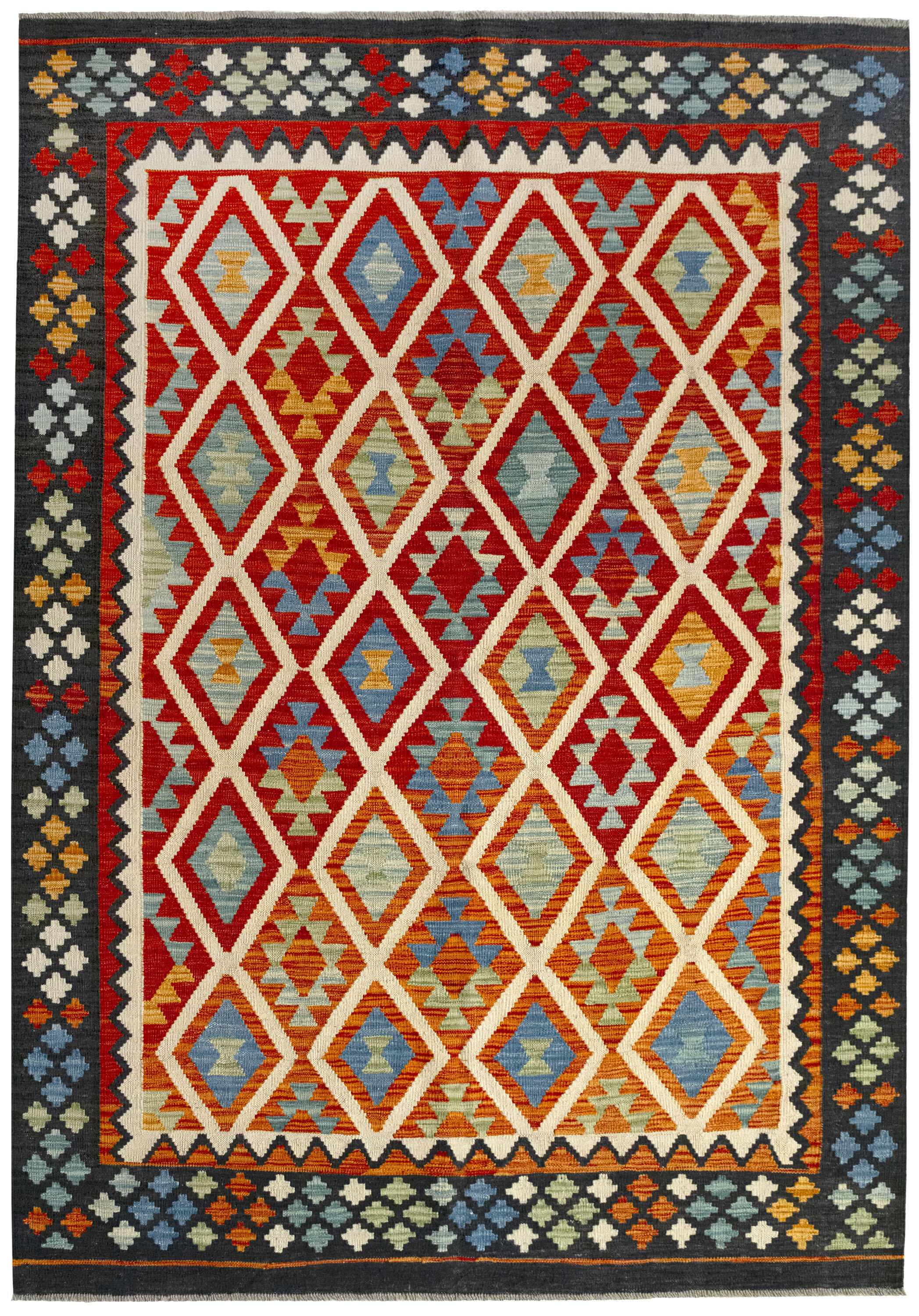 Alfombra lana tejido plano kilim herat 1 multicolor 170x240cm
