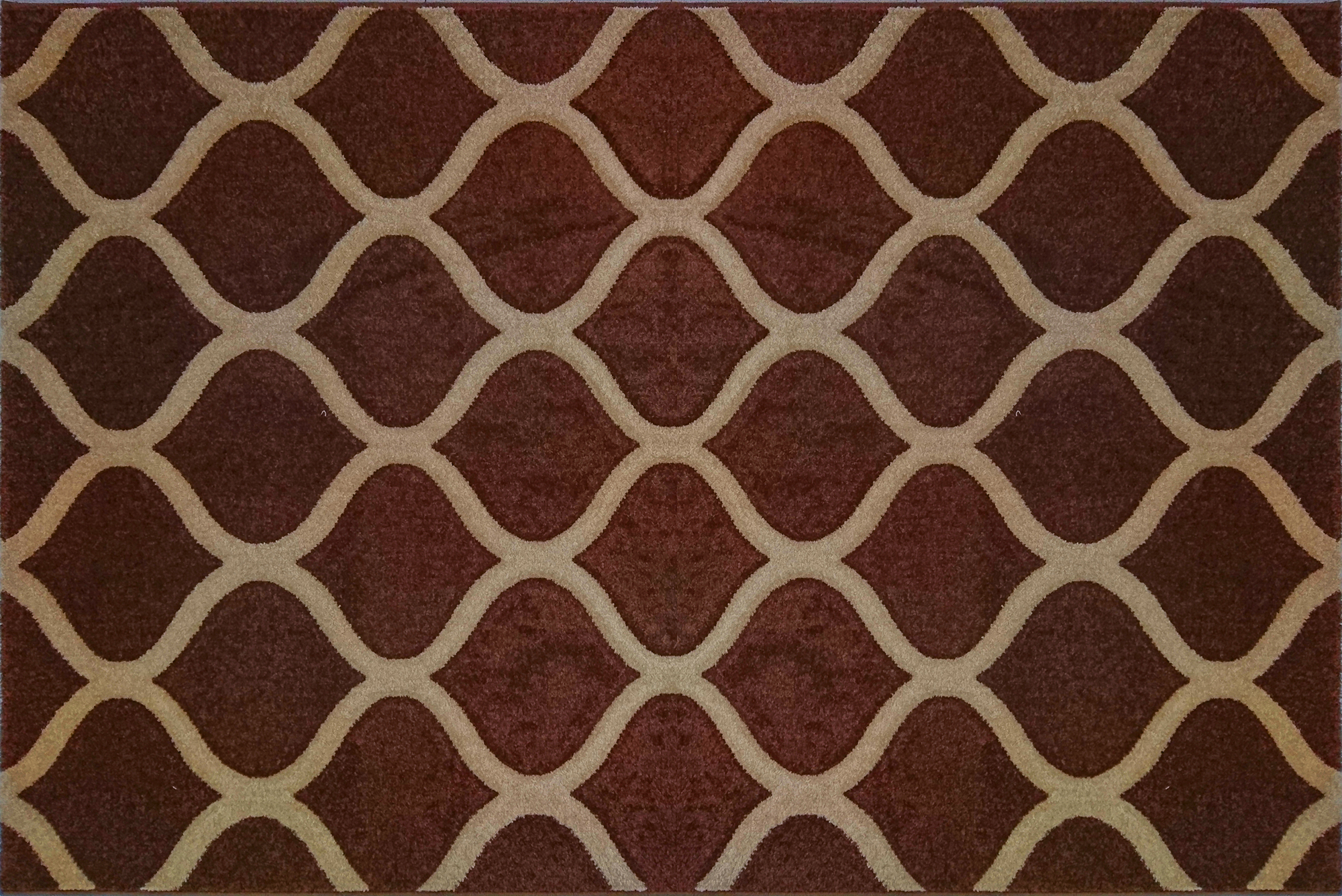 Alfombra acrílica vinci lux marrón 133x190cm interior