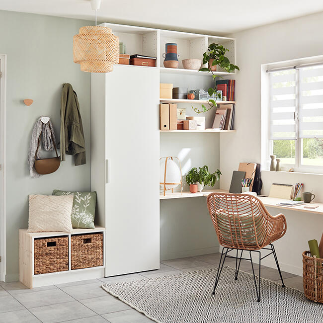 Estante de parede 2 cubos branco 36 x 31,7 x 70,5 cm Spaceo Kub - 4