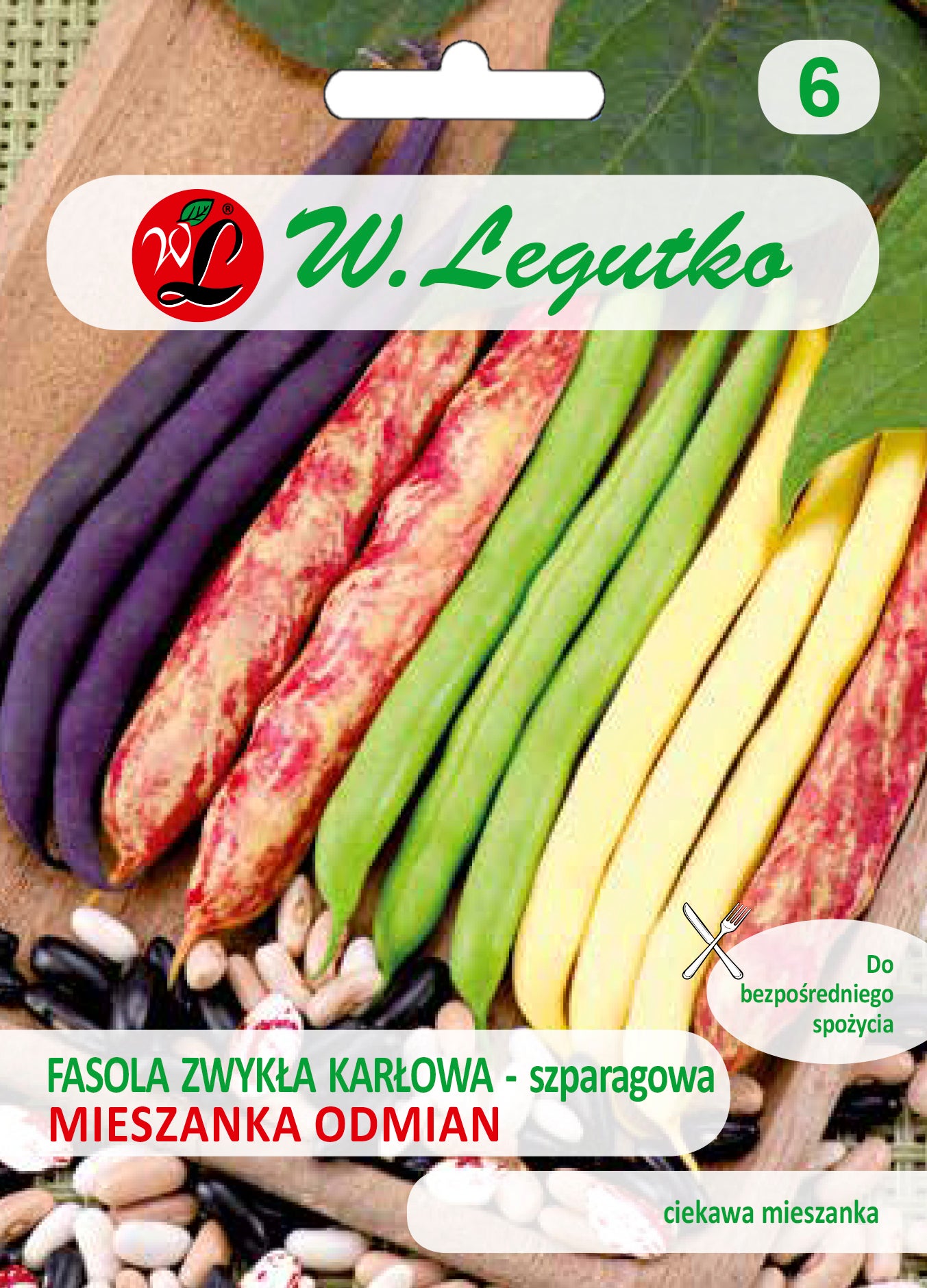 Fasola szparagowa karłowa mix nasiona 48g W. Legutko