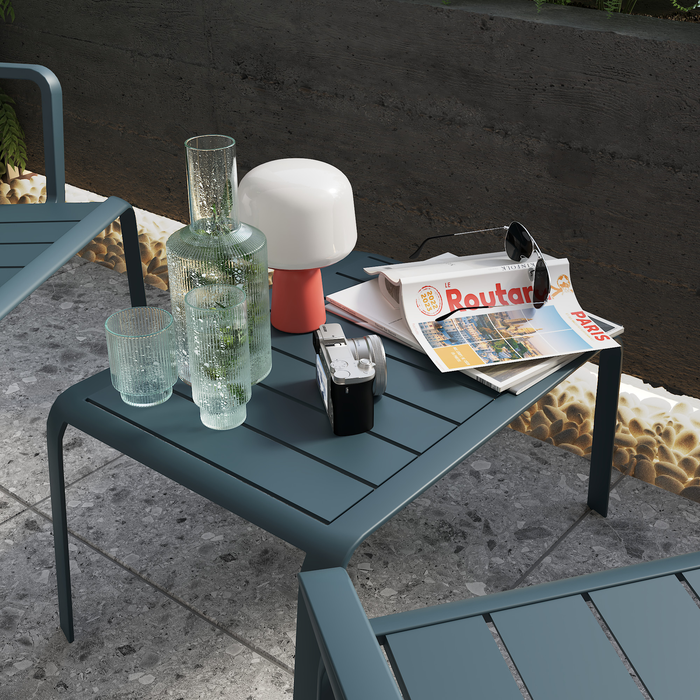 mesa de centro-jardim-terraço-alumínio-ágata-azul-idaho-material