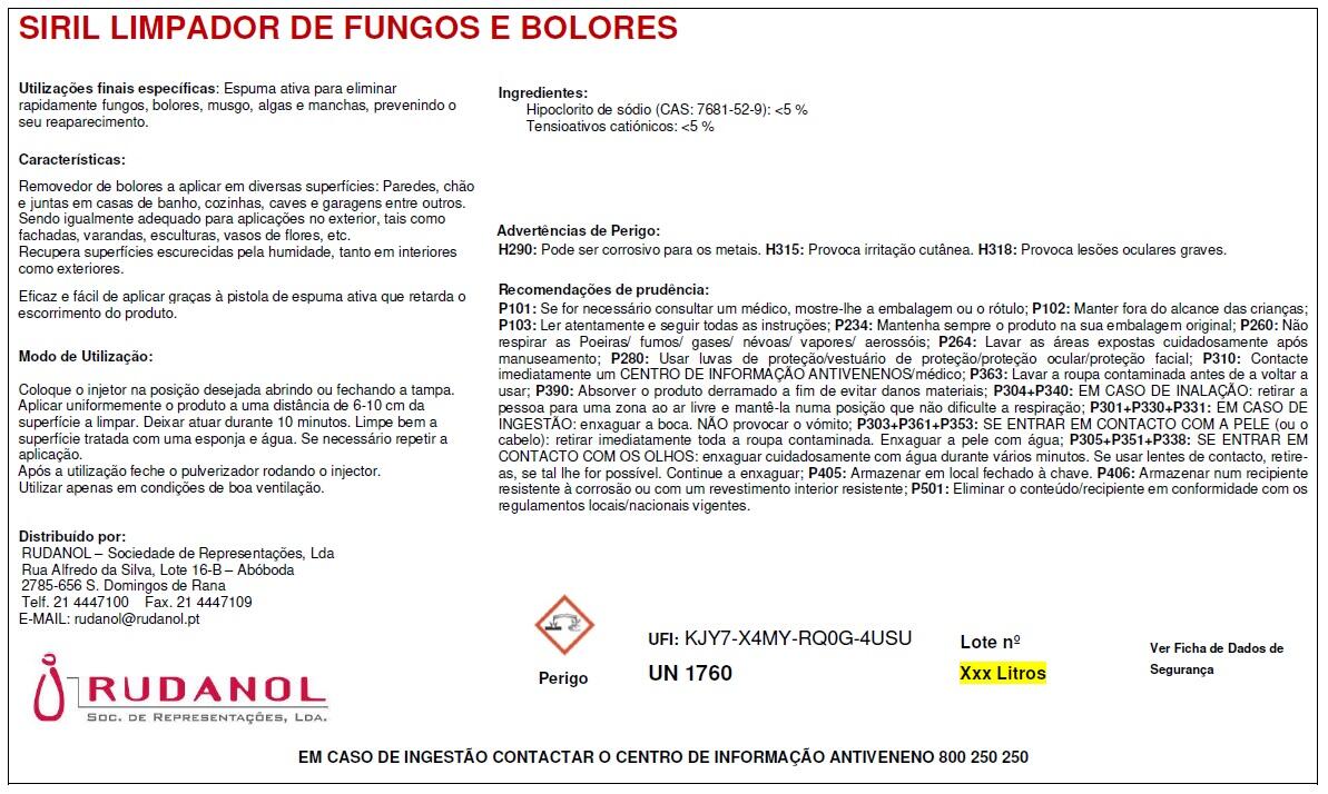 Removedor de bolores e fungos 500 ml Siril - 5