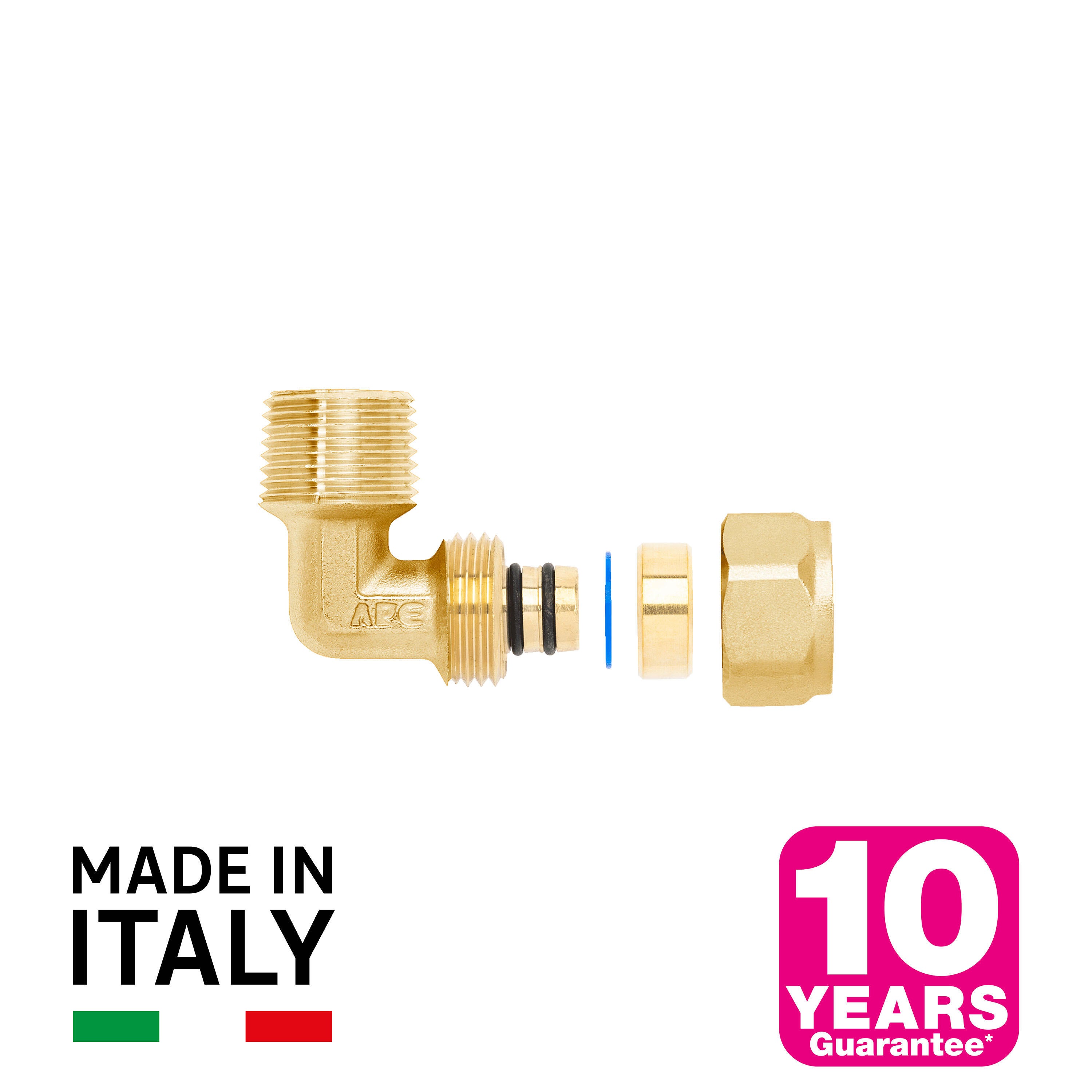 Curva per tubo 90° EQUATION in ottone M1/2
