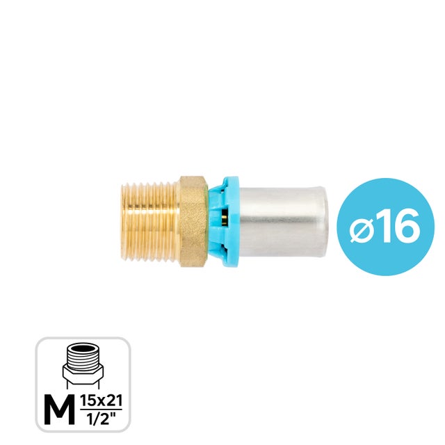 Manicotto per tubo EQUATION in ottone M 1/2