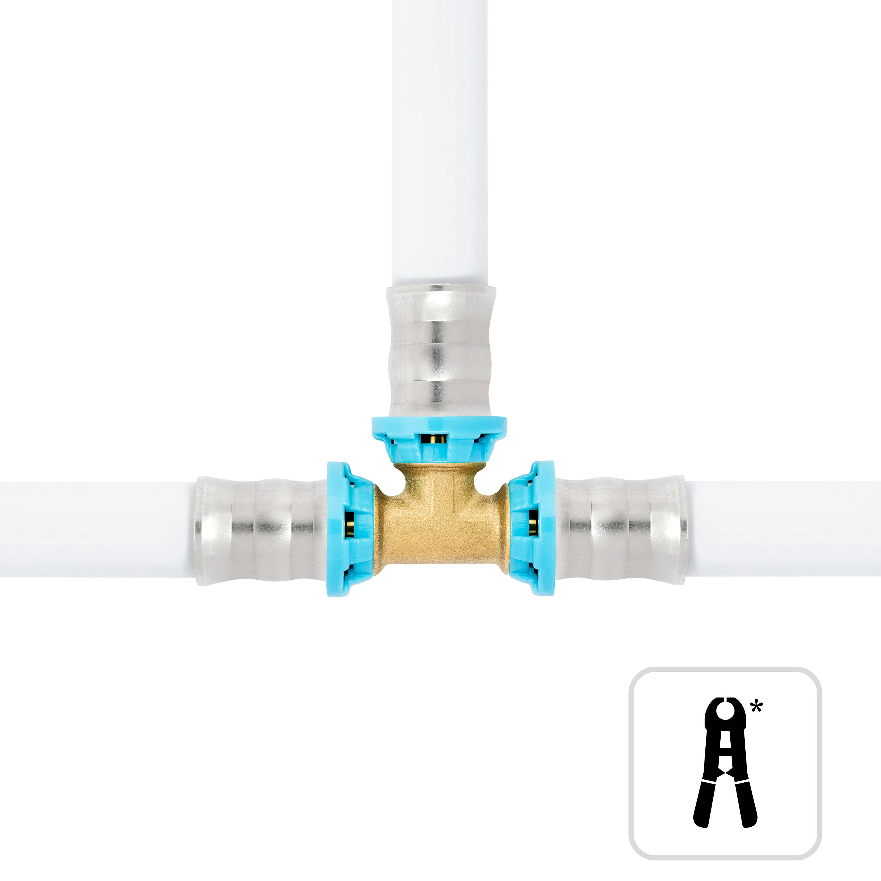 Té pour tuyau multicouche à sertir D.16 mm - 5