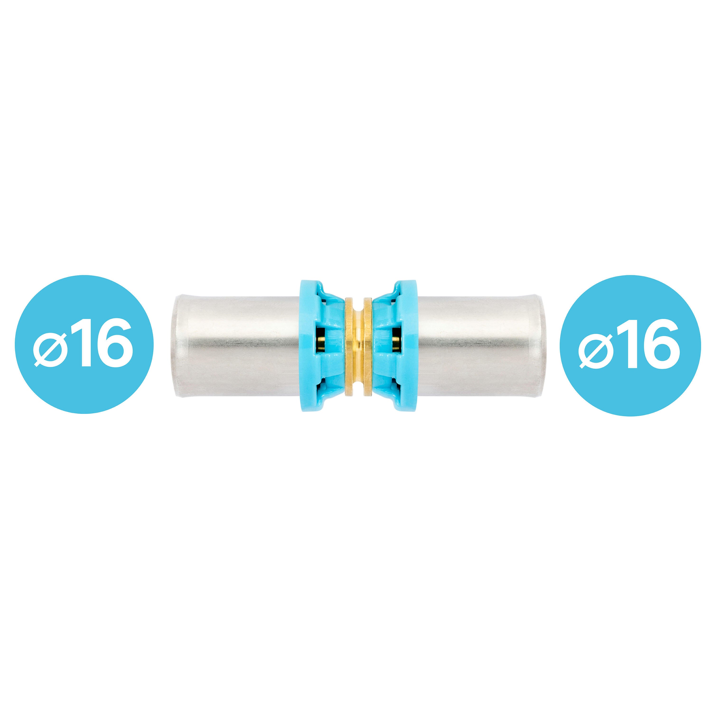 Lot de 10 Raccord pour tuyau multicouche à sertir D.16 mm - 6