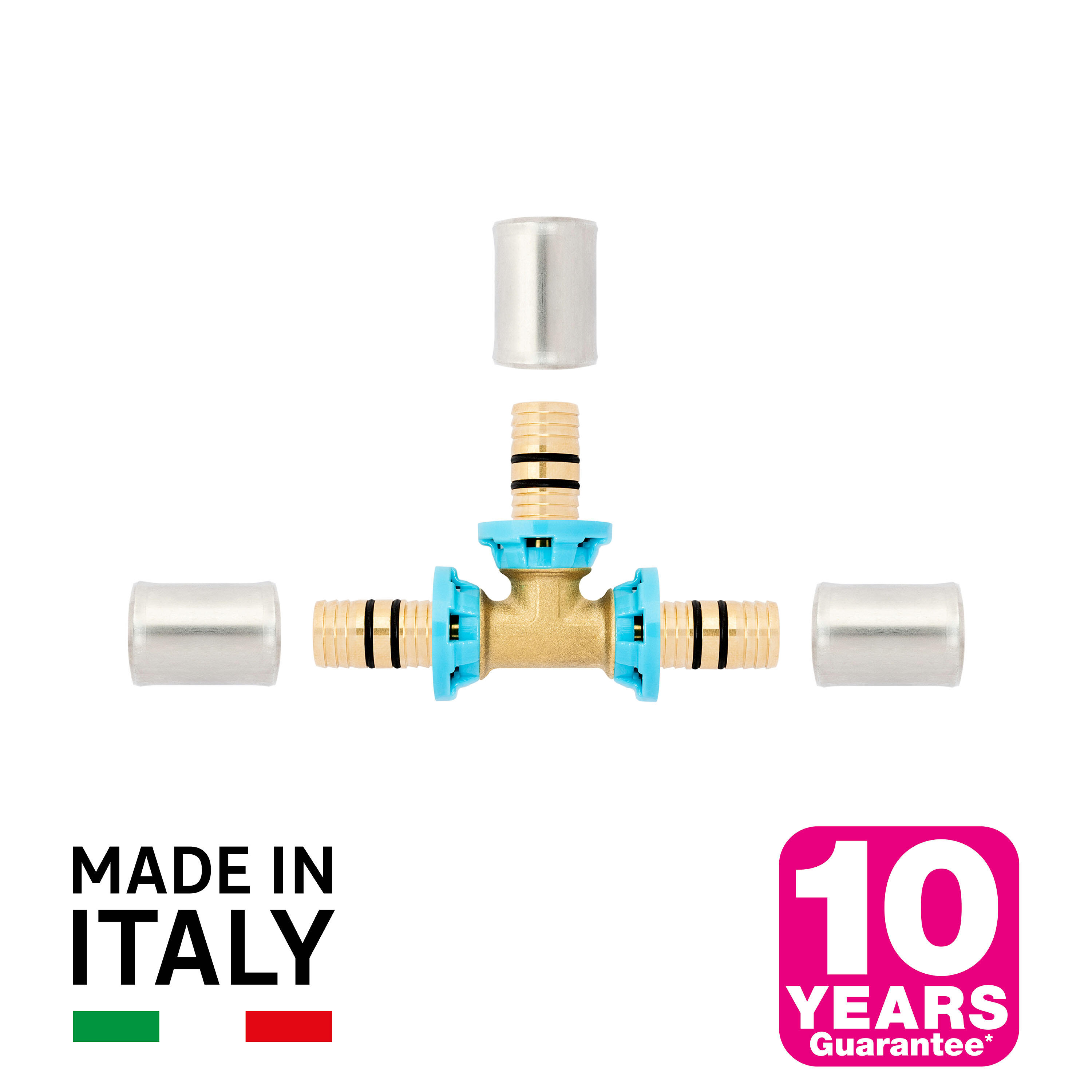 Té pour tuyau multicouche à sertir D.16 mm - 4