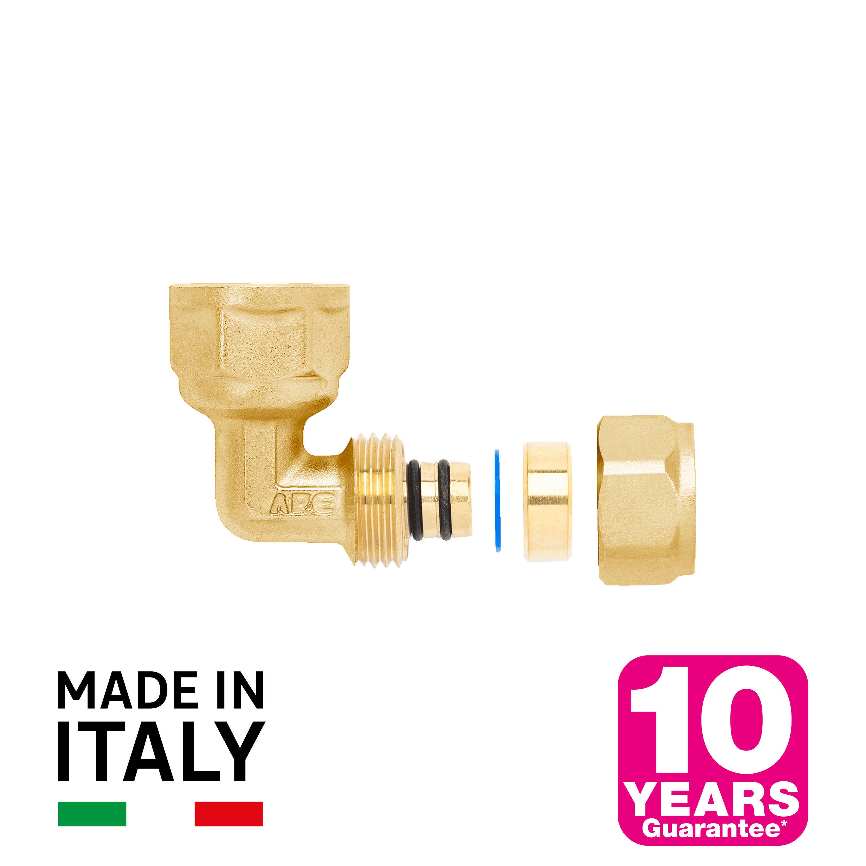 Curva per tubo 90° EQUATION in ottone F1/2