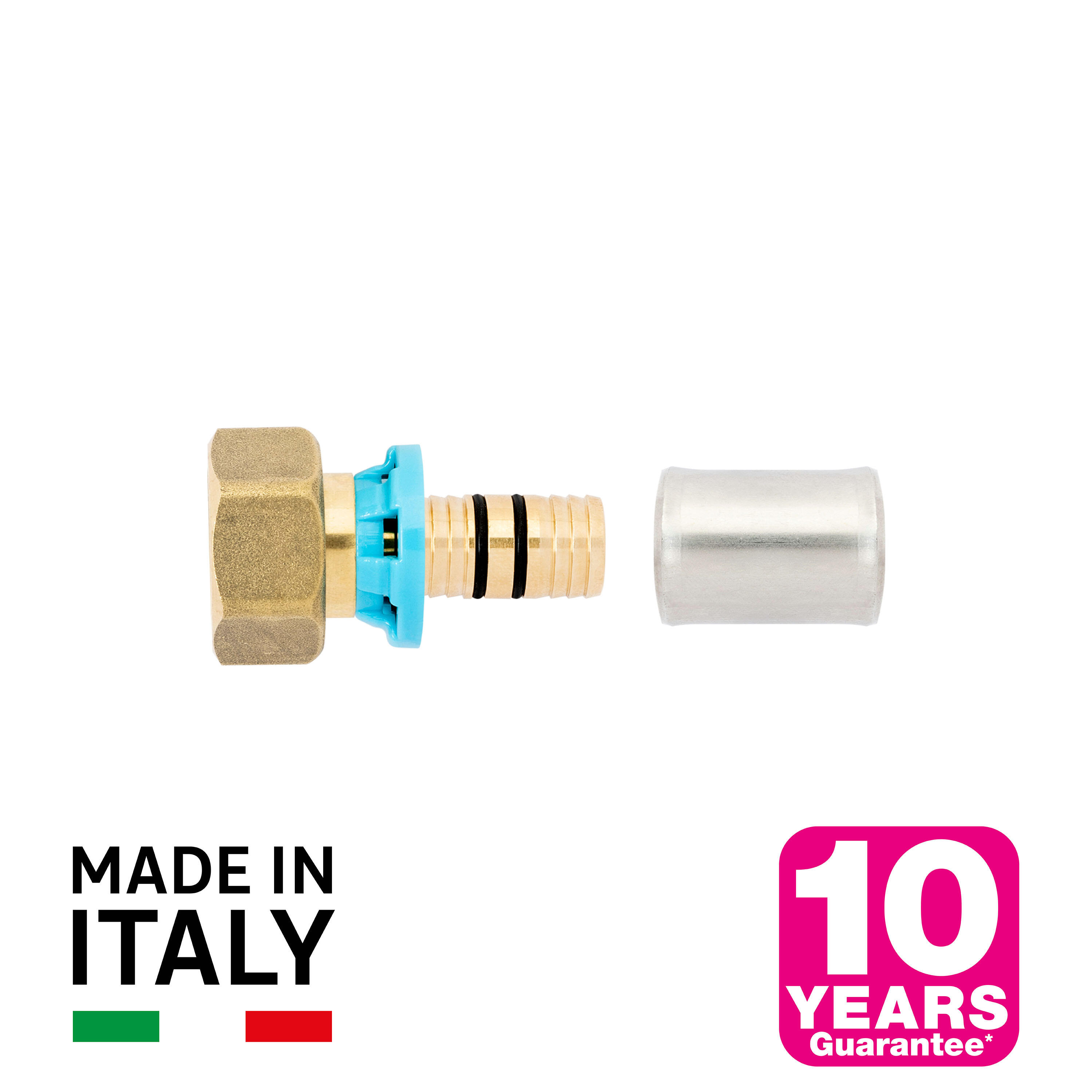 Lot de 10 raccords à sertir multicouche ⌀ 16 F15x21 (1/2