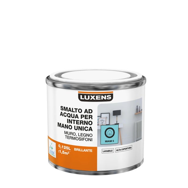 Smalto da interno, LUXENS Manounica blu miami 5 lucido, 0.125 L