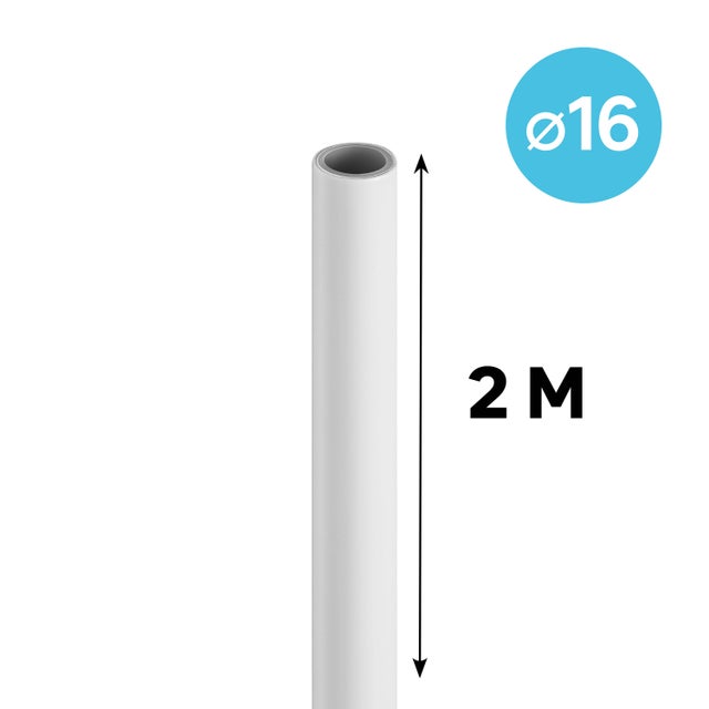 Tube multicouche nu Ø16, en barre de 2m, EQUATION