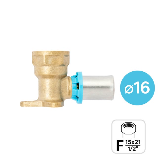 Curva per tubo 90° EQUATION in ottone F1/2