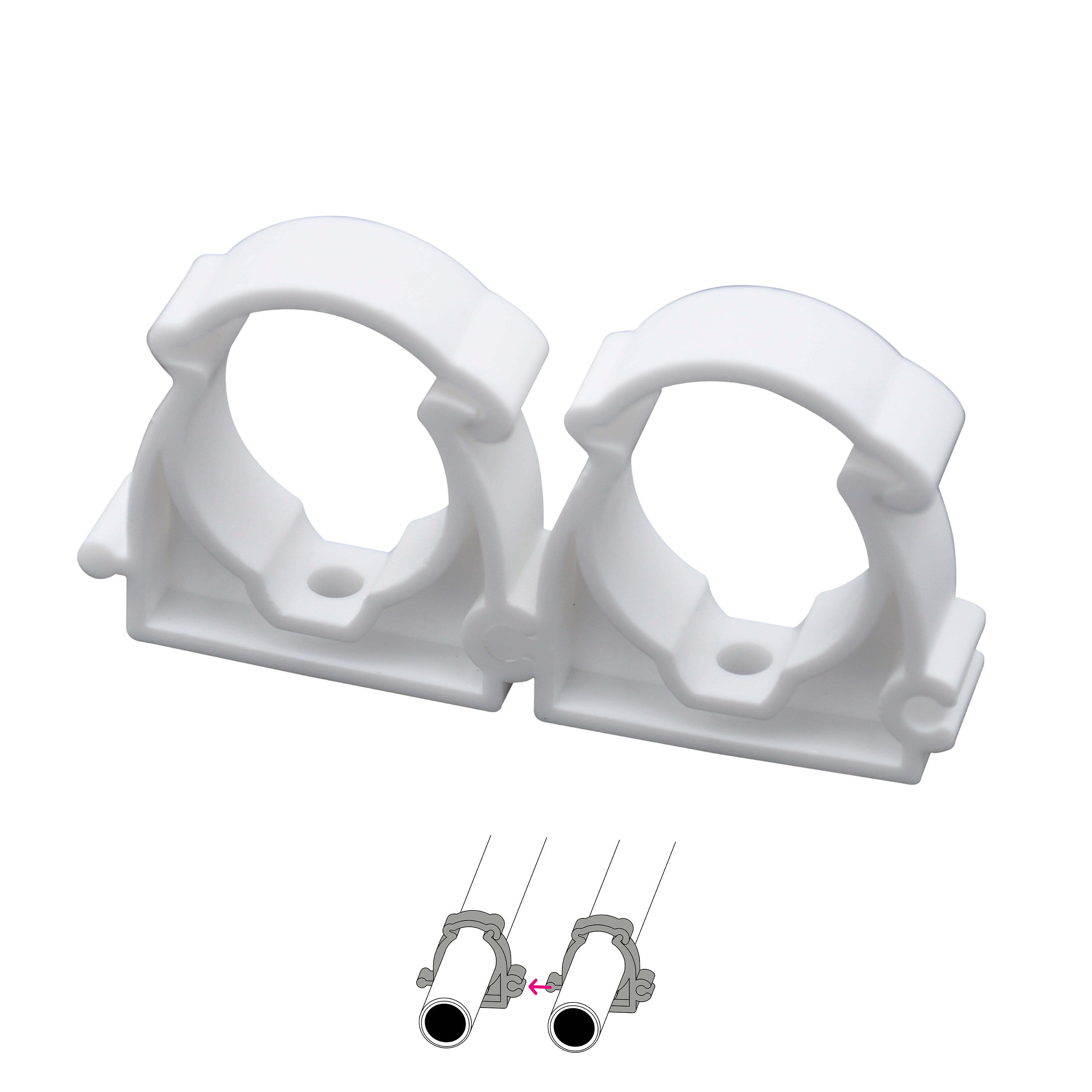 Abrazadera de fijación EQUATION Nylon ø20mm, 10 uds - 6